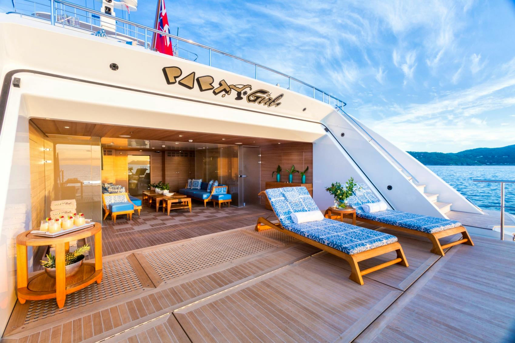 Features for PARTY GIRL Private Luxury Yacht For charter