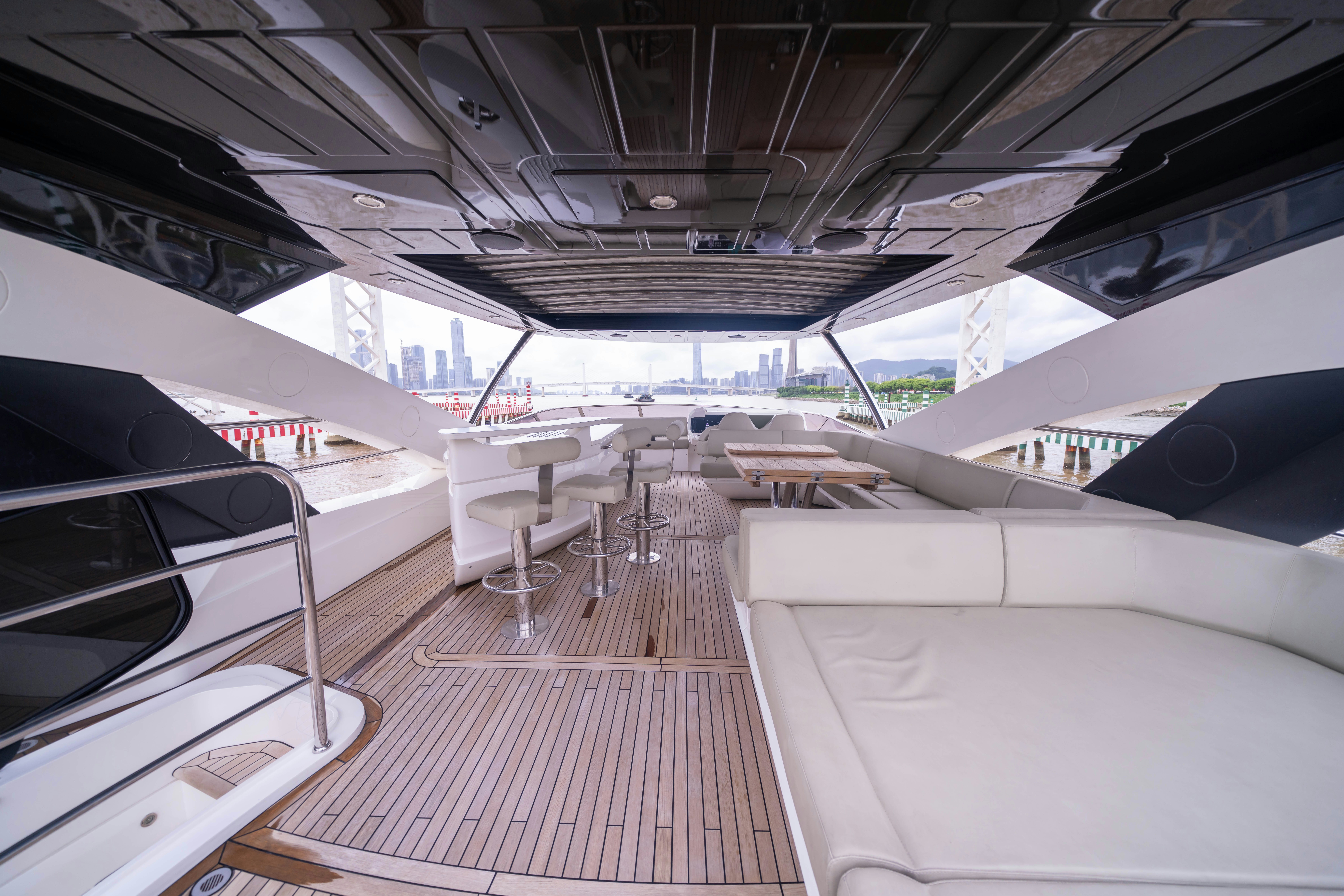 inside of a boat aboard DRAGON Yacht for Sale