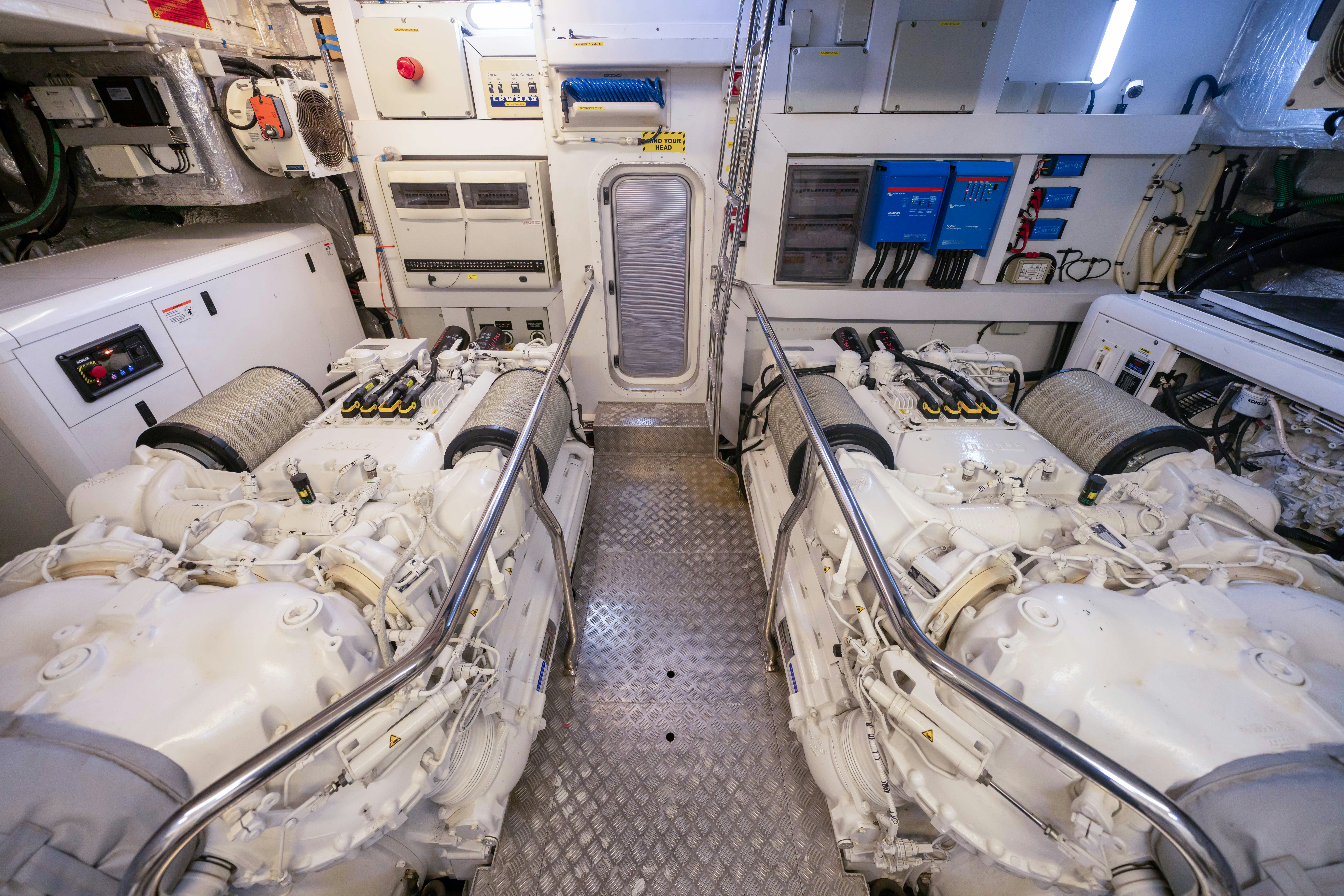 a room with many machines aboard DRAGON Yacht for Sale