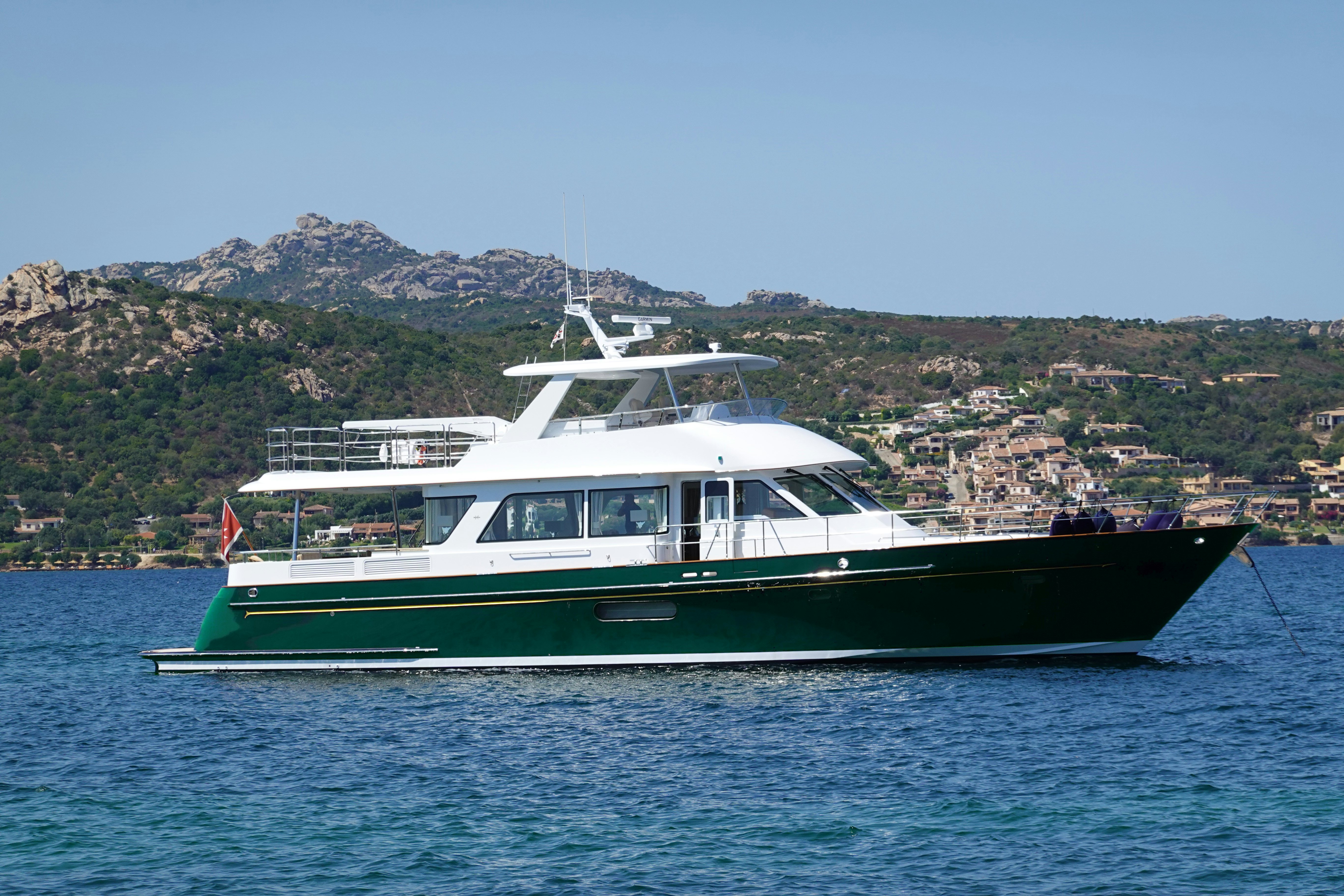 a boat in the water aboard FRIVOLOUS Yacht for Sale