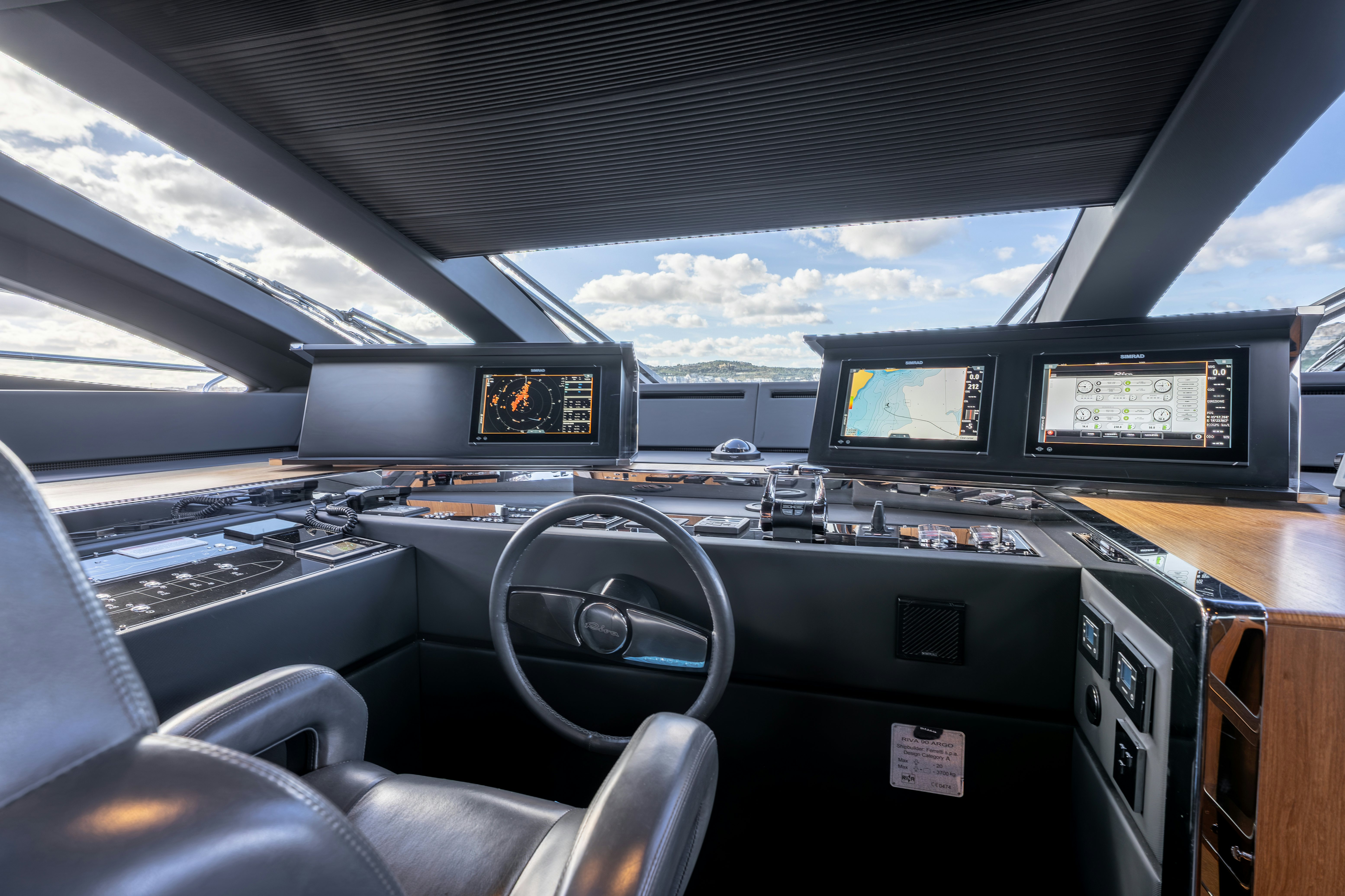 inside of a car aboard NOI Yacht for Sale