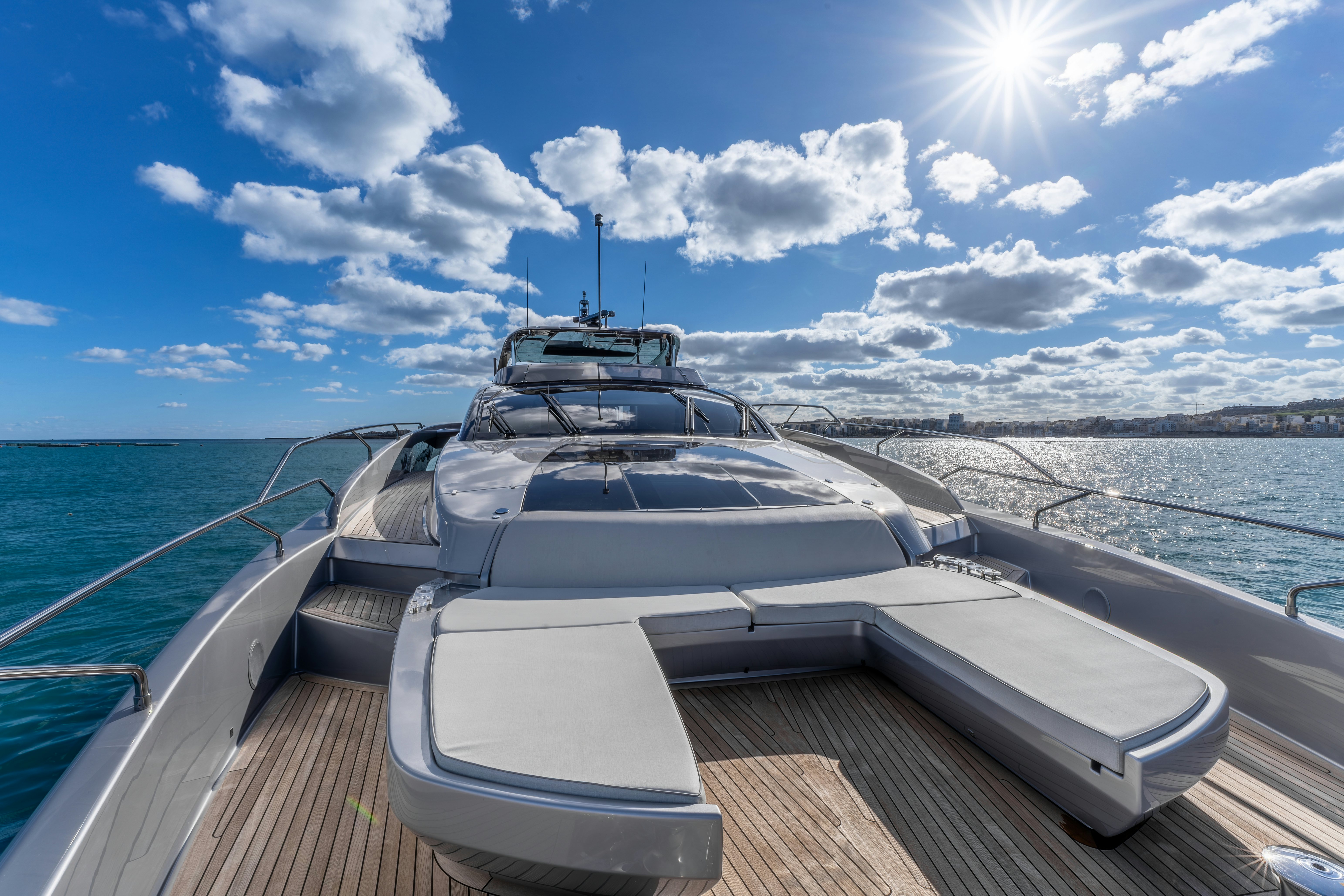 a boat on the water aboard NOI Yacht for Sale