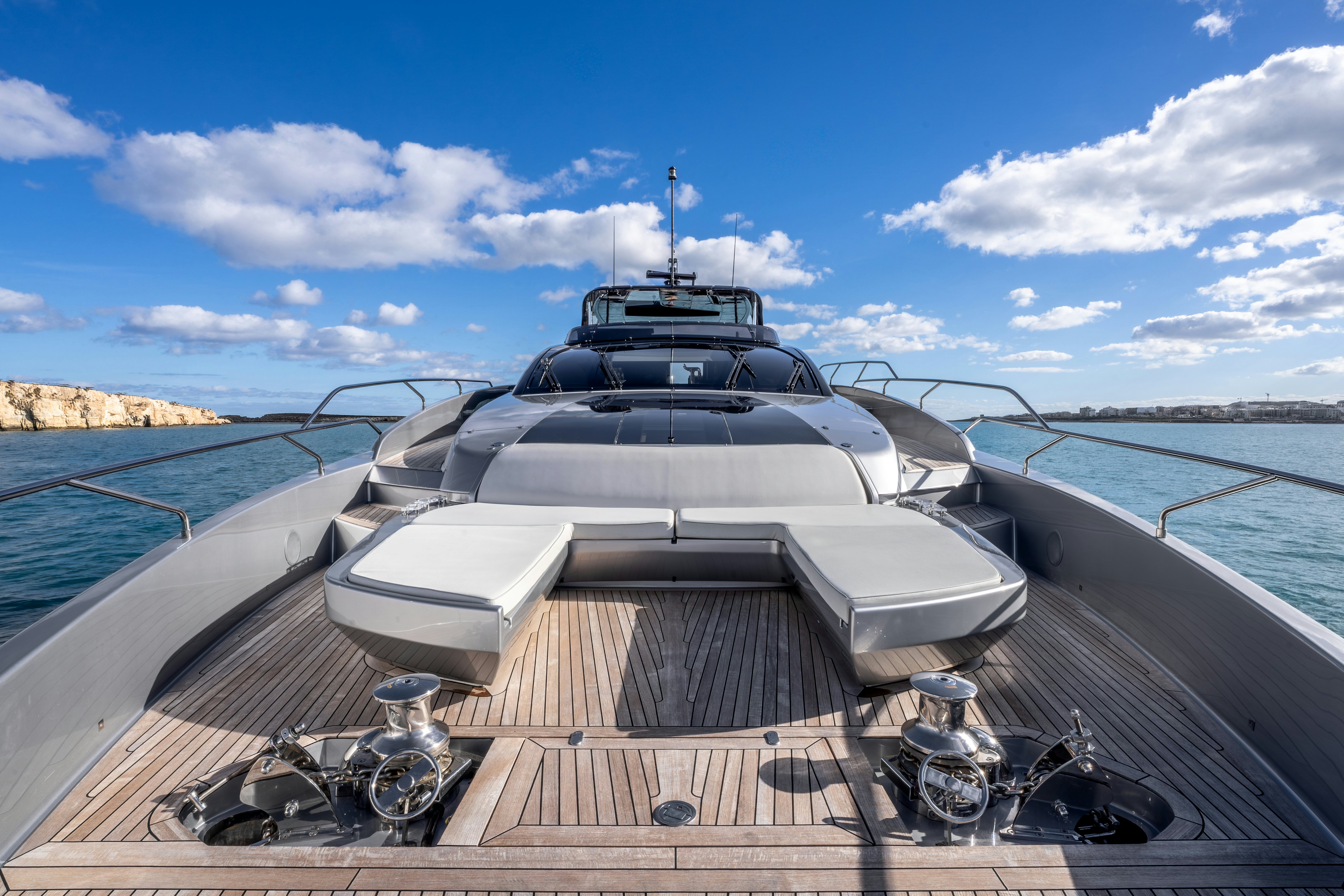a boat on a deck aboard NOI Yacht for Sale