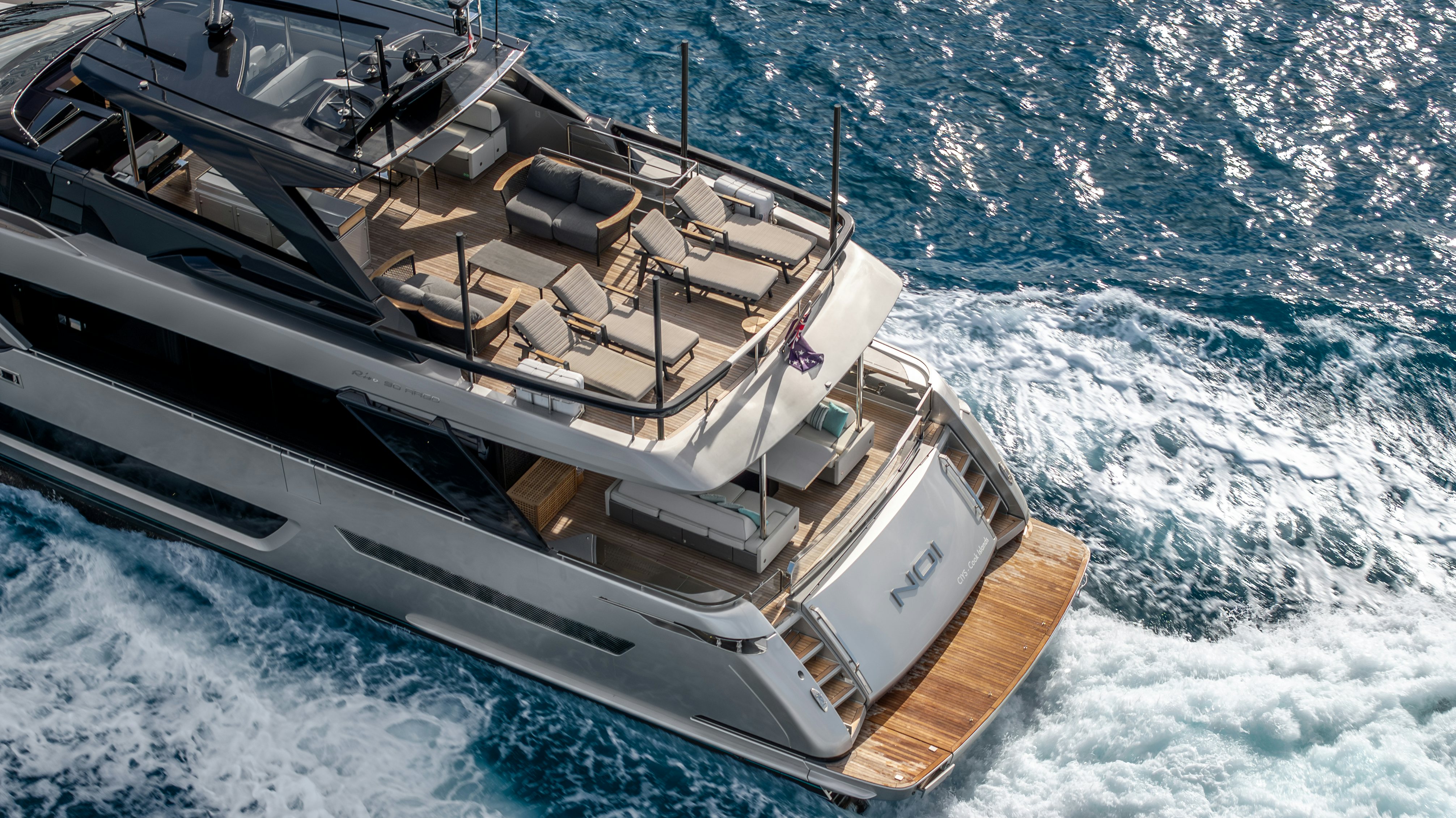 a boat on the water aboard NOI Yacht for Sale