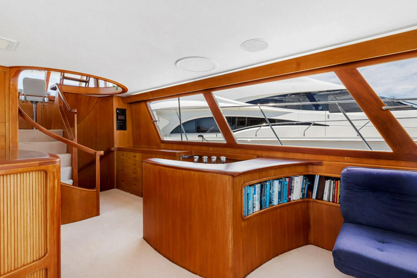 a room with a bunk bed and a couch aboard DON JUAN Yacht for Sale