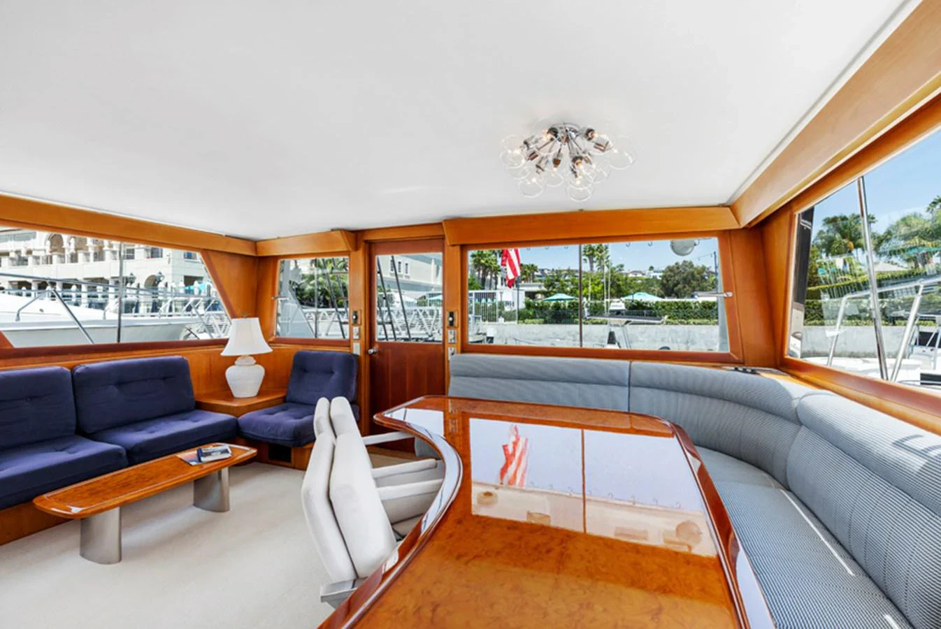 inside of a car aboard DON JUAN Yacht for Sale