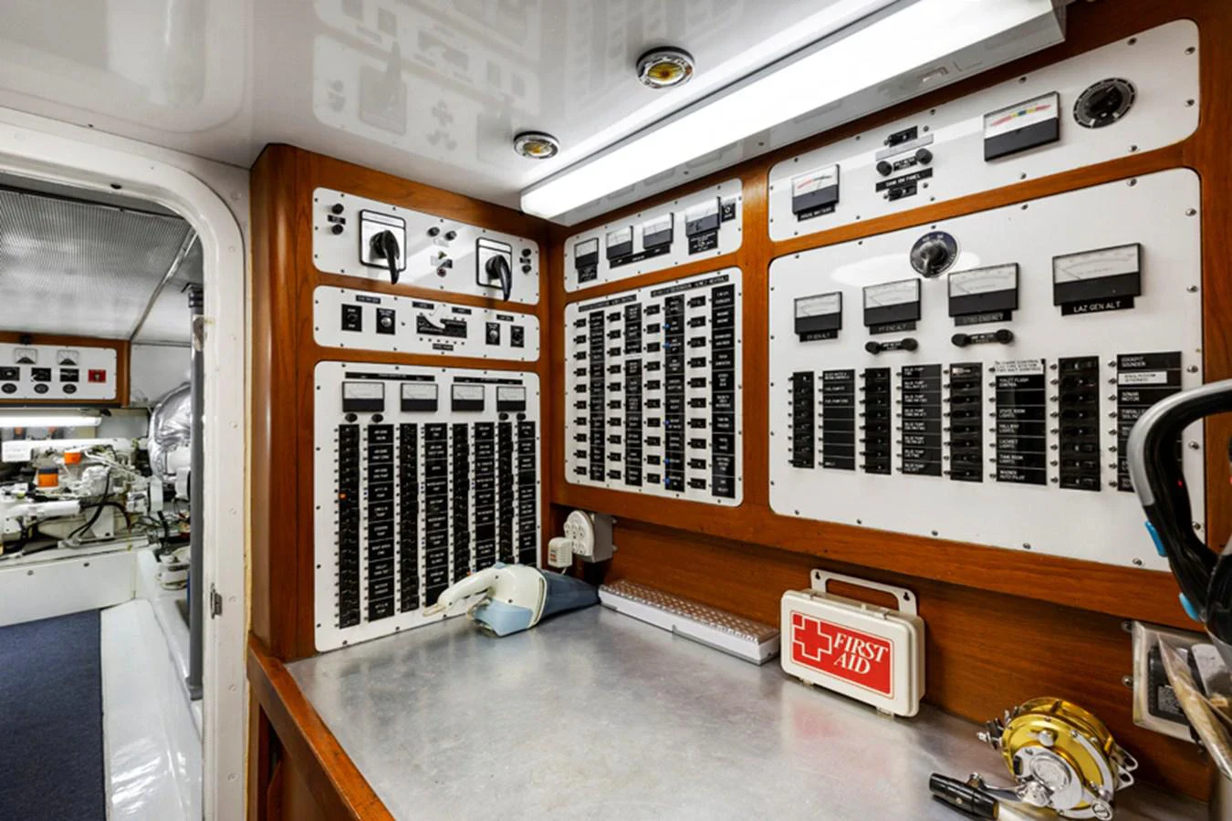 a room with a large machine aboard DON JUAN Yacht for Sale