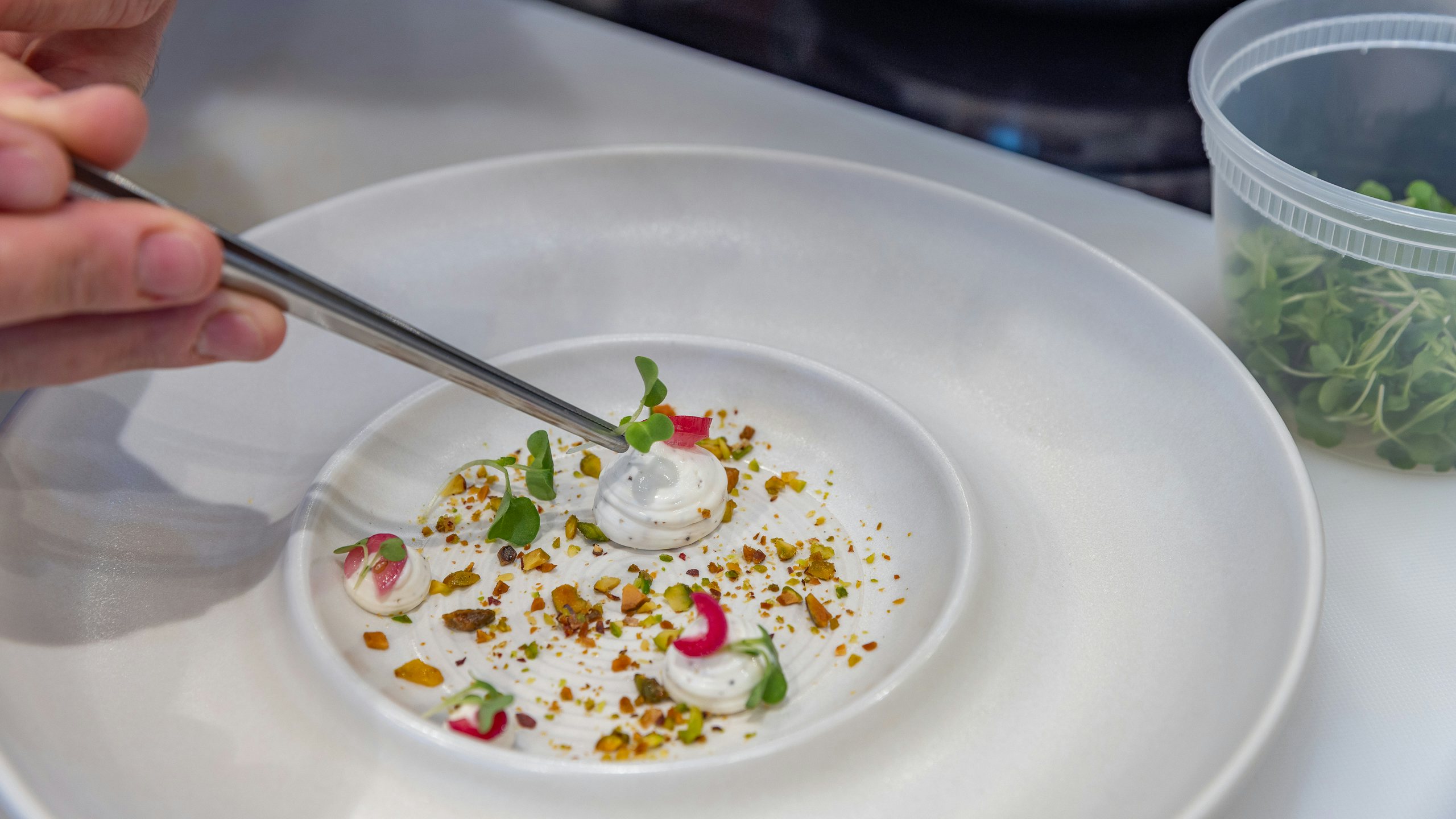 a plate of food aboard CAPTAIN MORGAN III Yacht for Charter