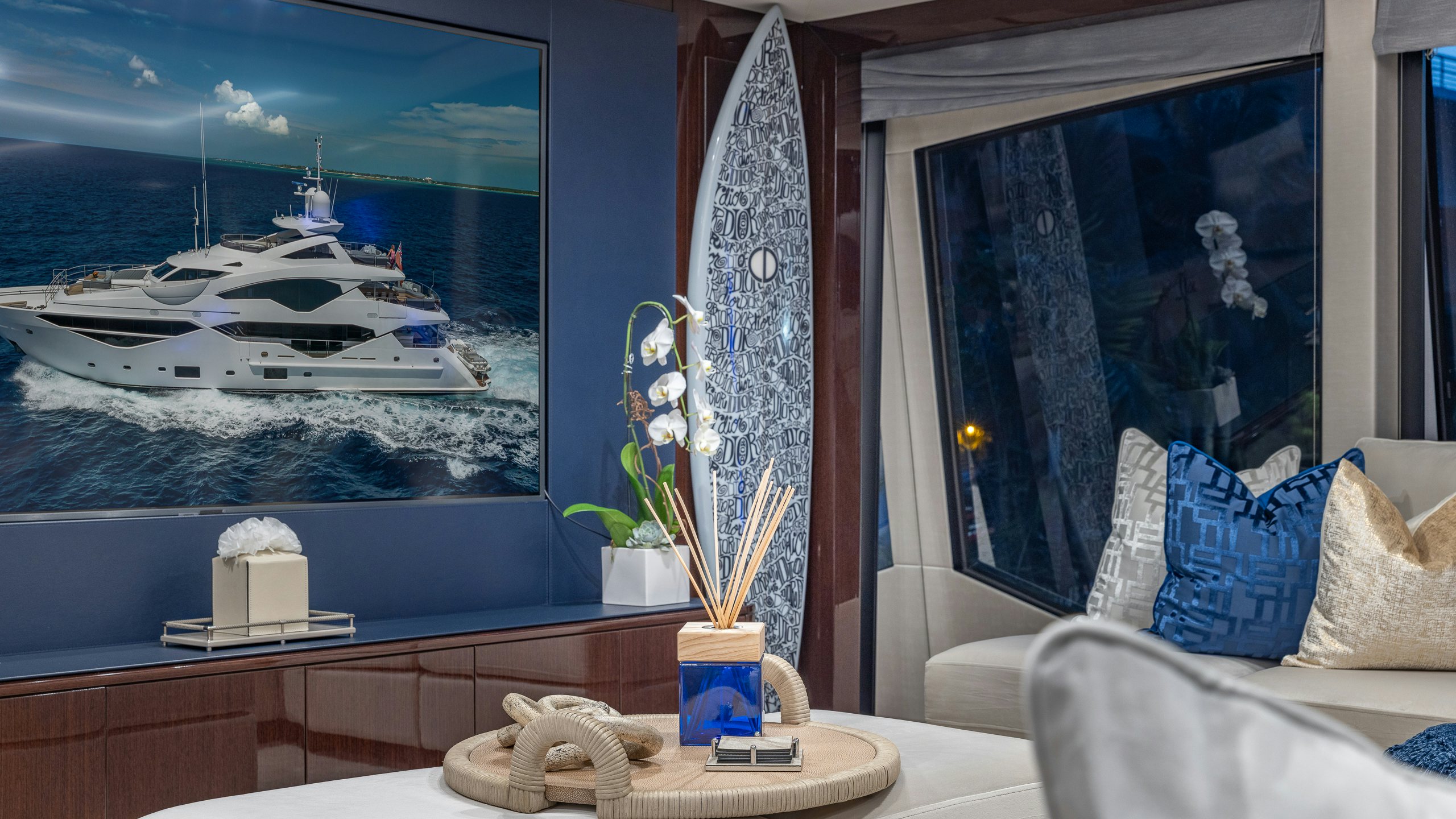 a room with a large ship aboard CAPTAIN MORGAN III Yacht for Charter