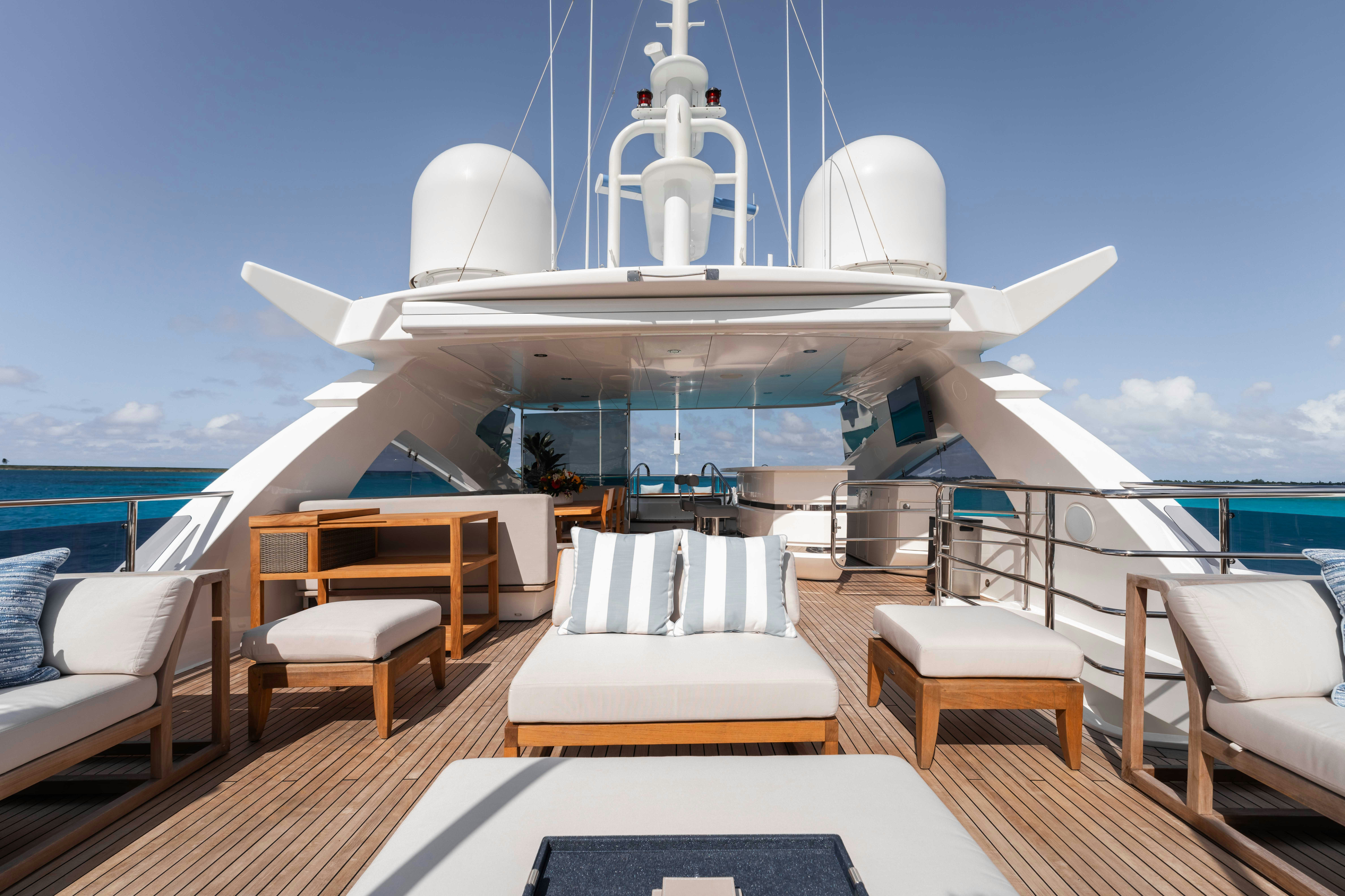 a boat on a body of water aboard CAPTAIN MORGAN III Yacht for Charter