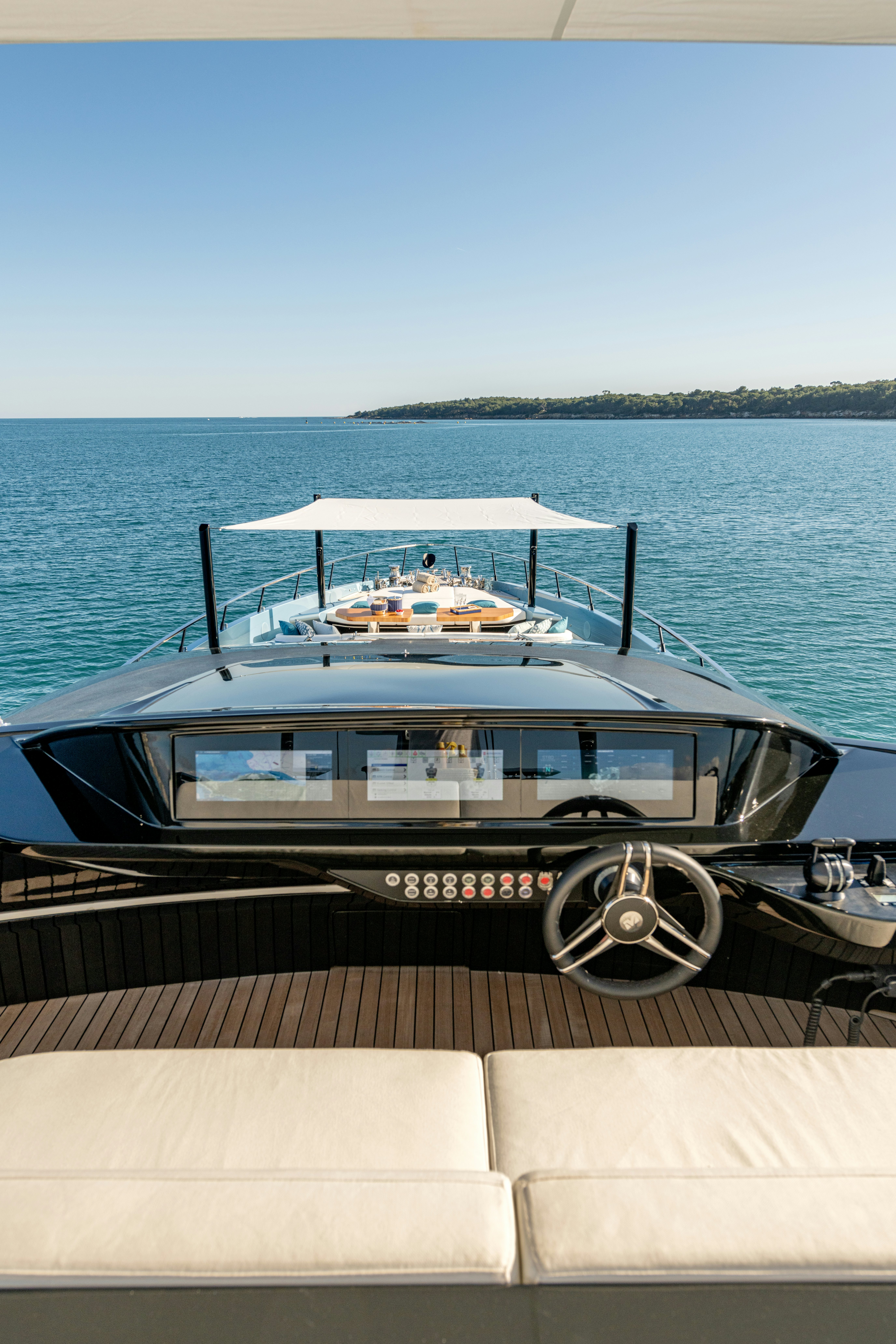 a boat on a dock aboard DELFINA Yacht for Sale