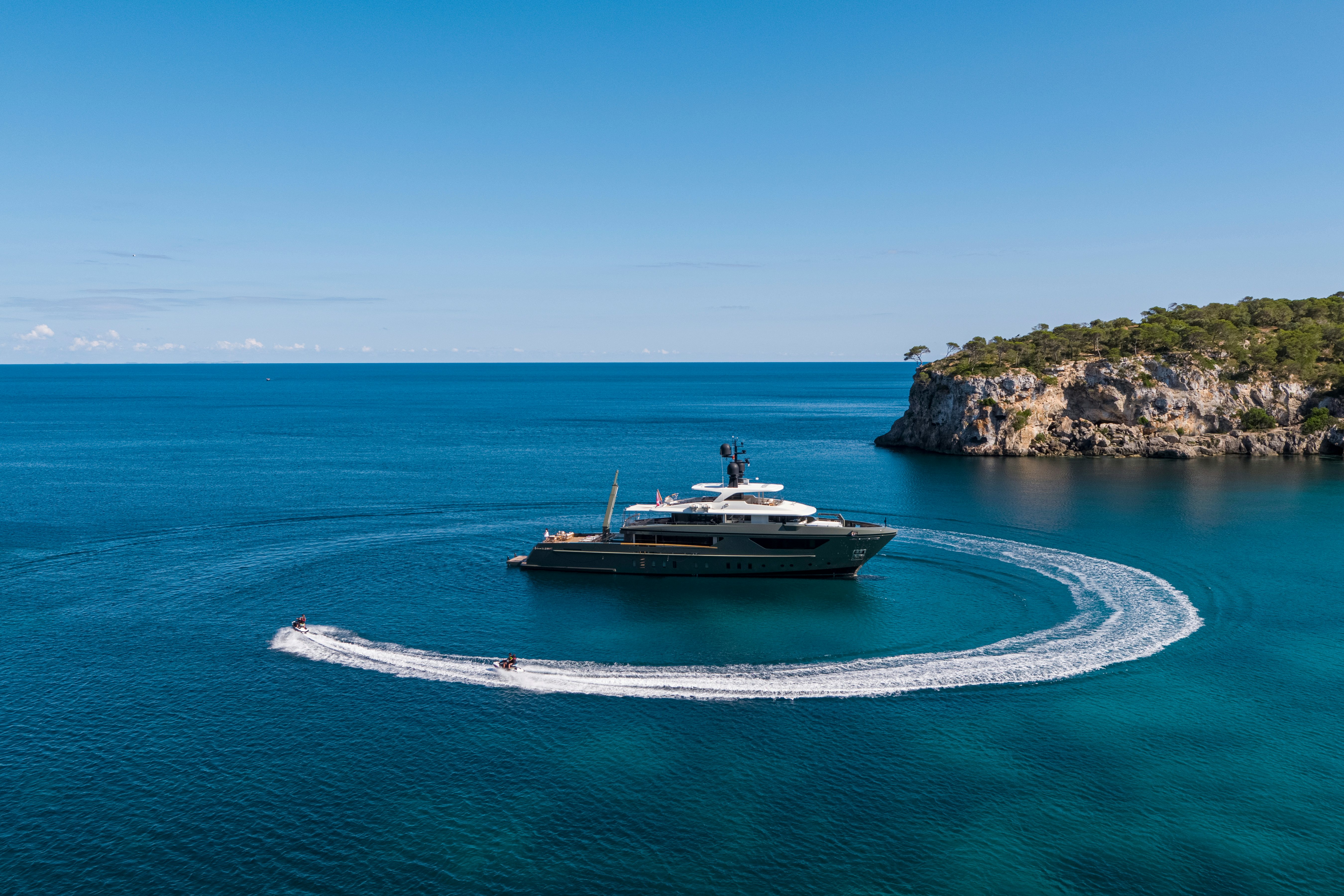 a boat on the water aboard MOKA Yacht for Charter