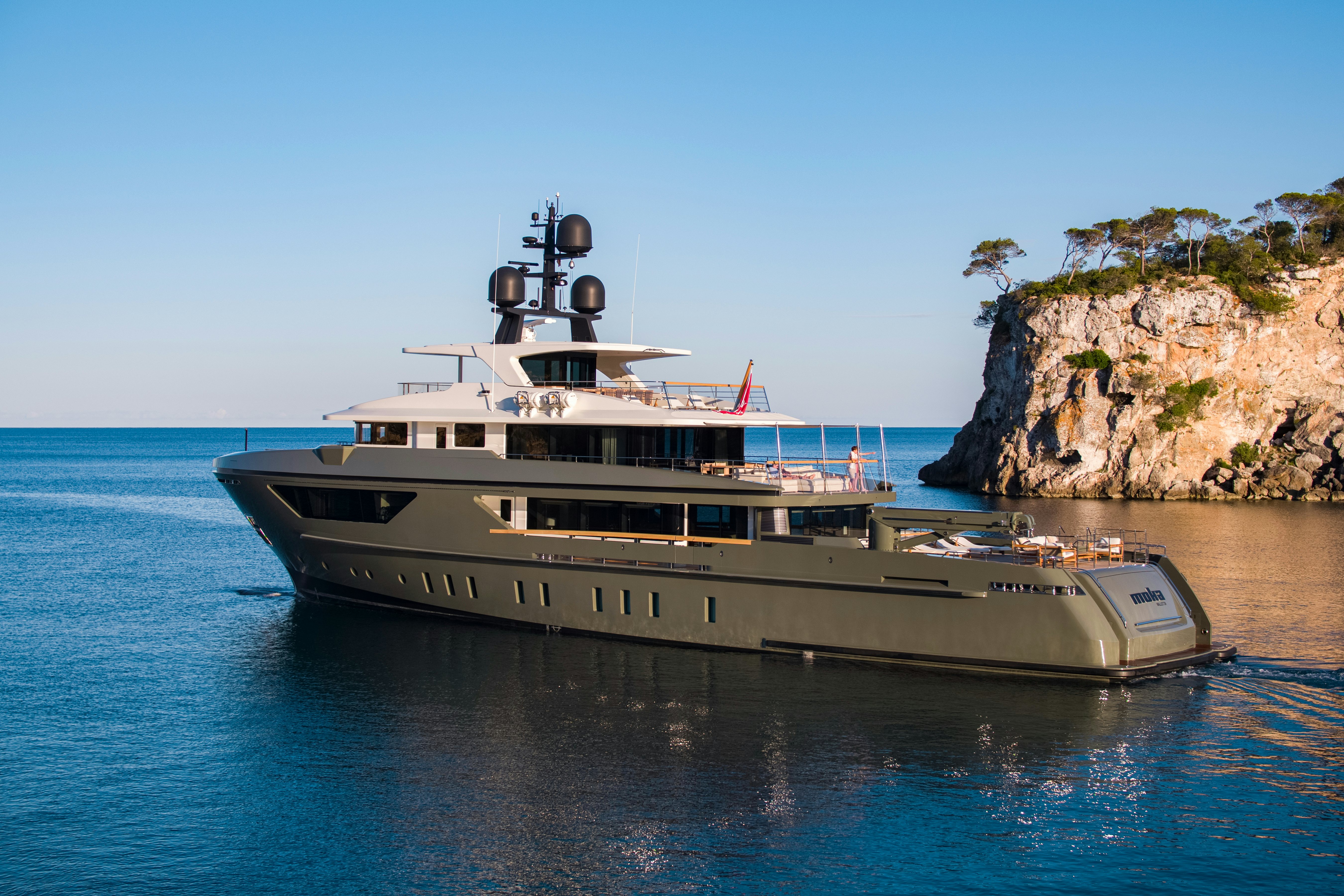 a boat on the water aboard MOKA Yacht for Charter