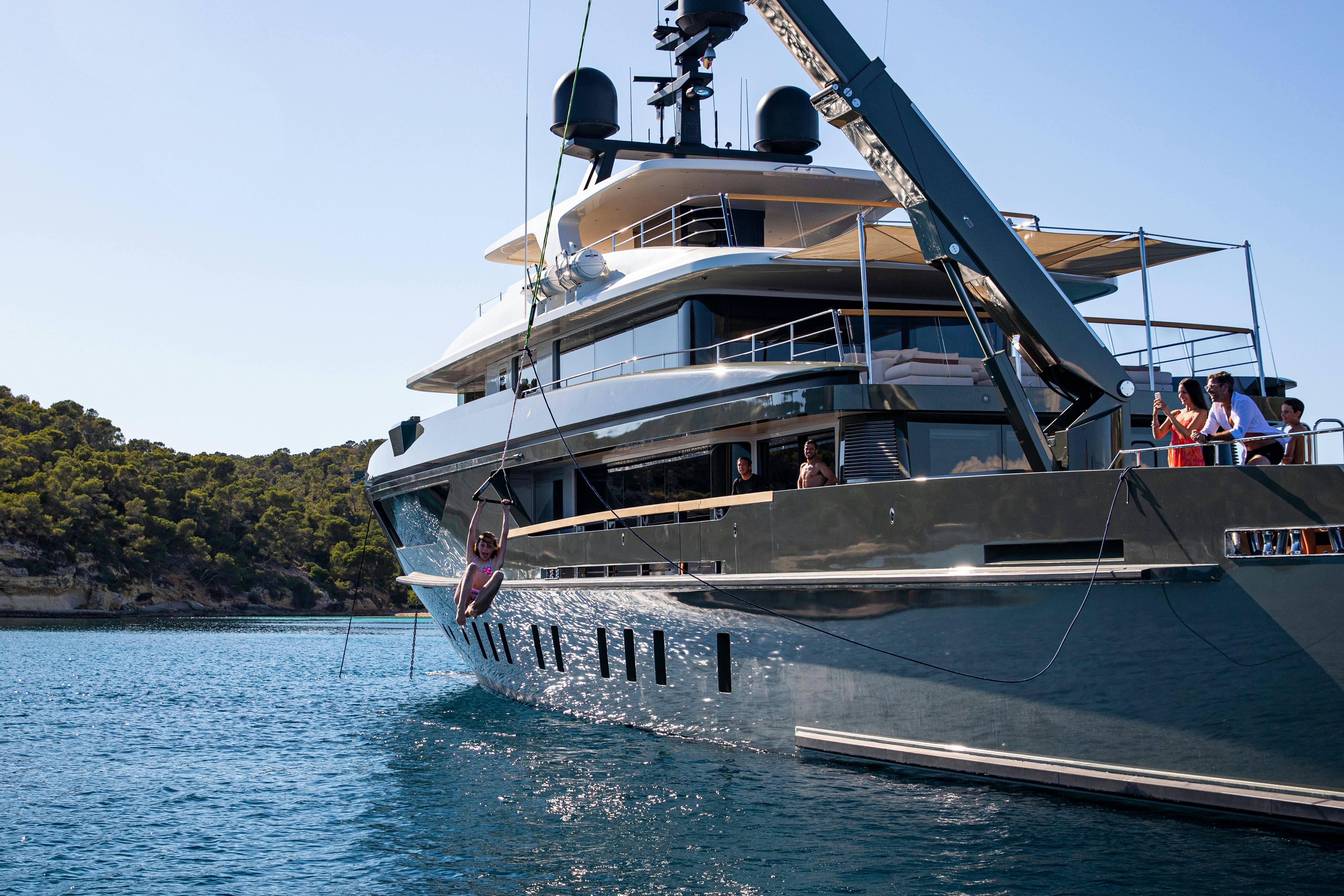 a boat on the water aboard MOKA Yacht for Charter
