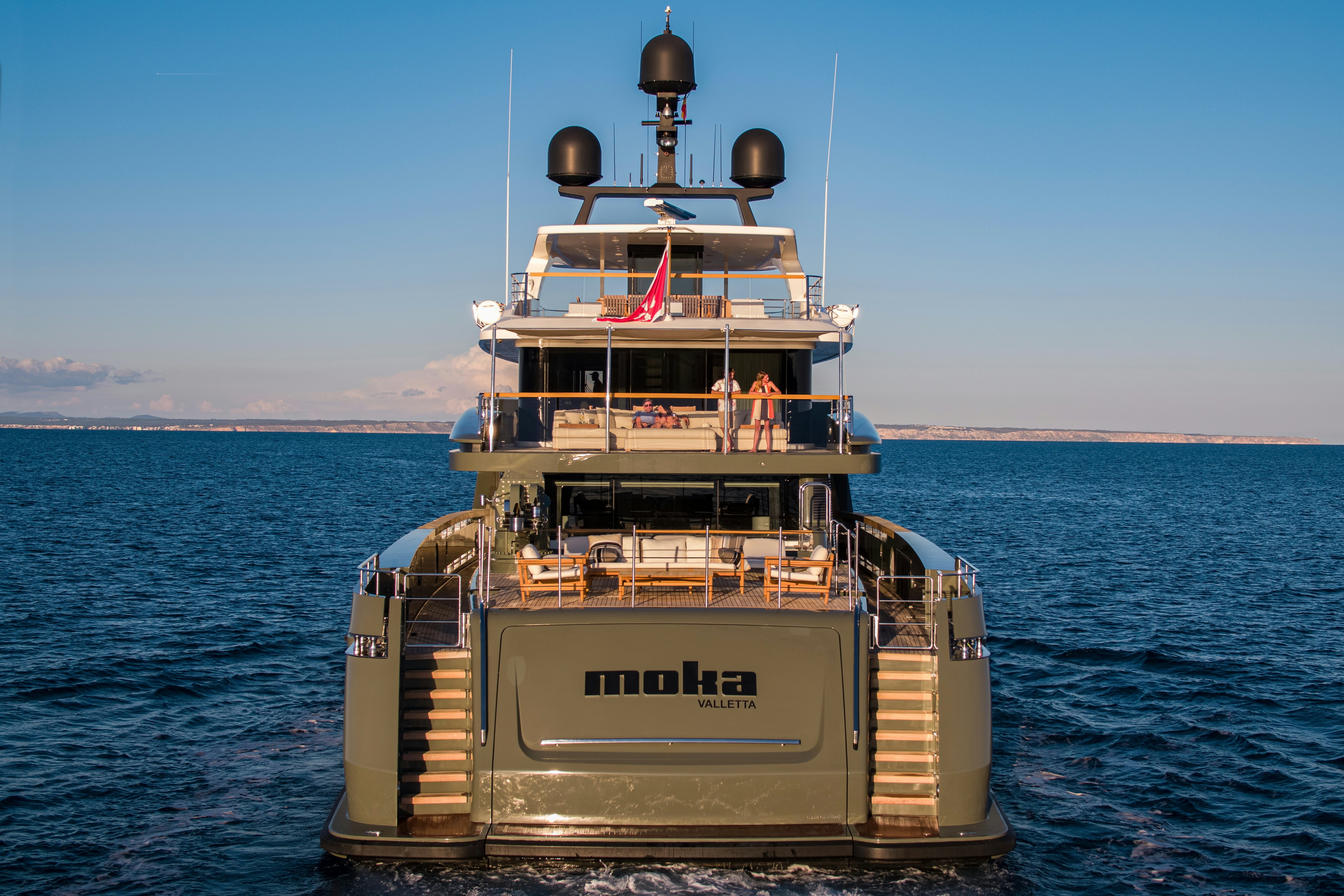 a boat in the water aboard MOKA Yacht for Charter