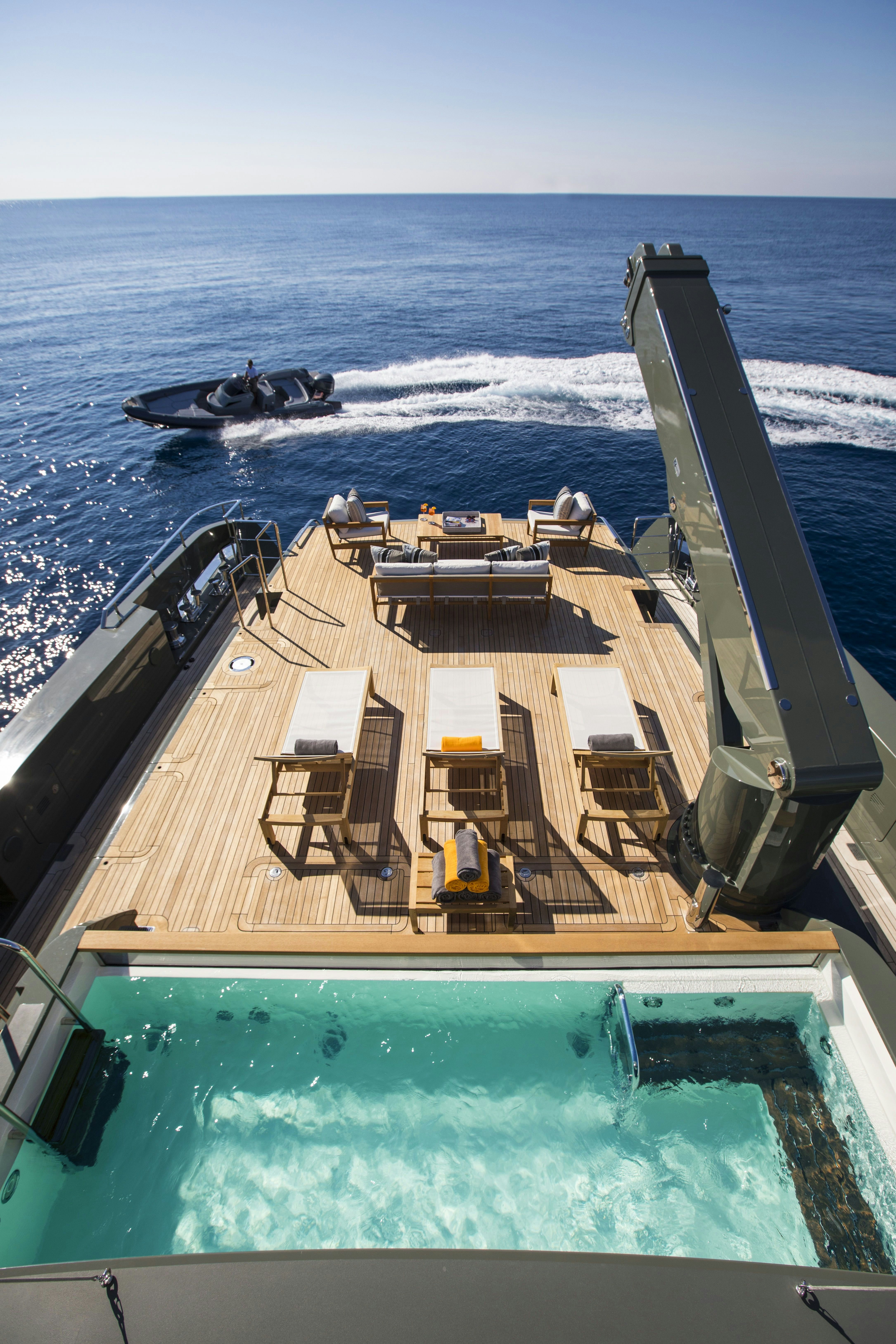 a boat on the water aboard MOKA Yacht for Charter