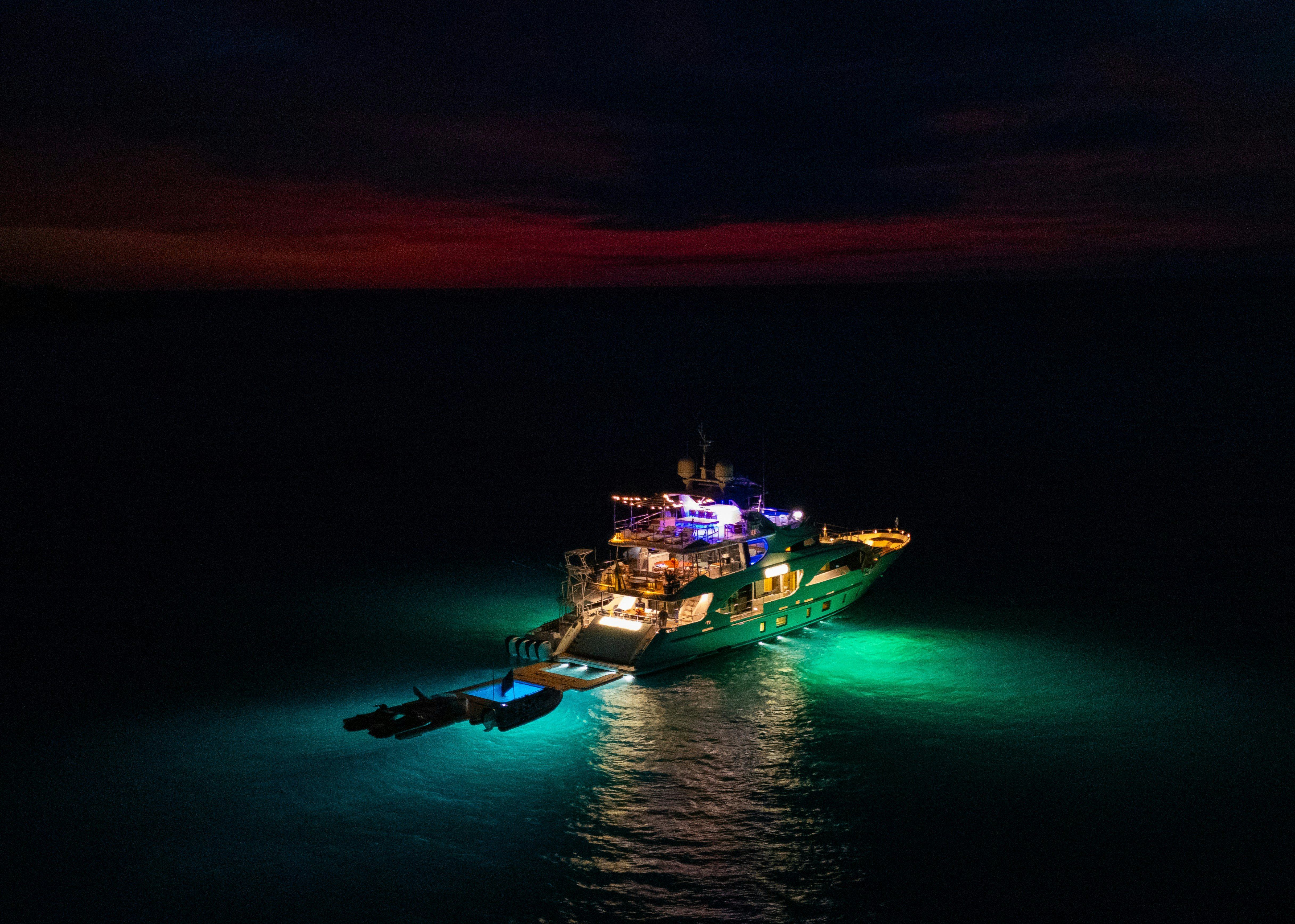 a boat on the water aboard REHAB Yacht for Sale