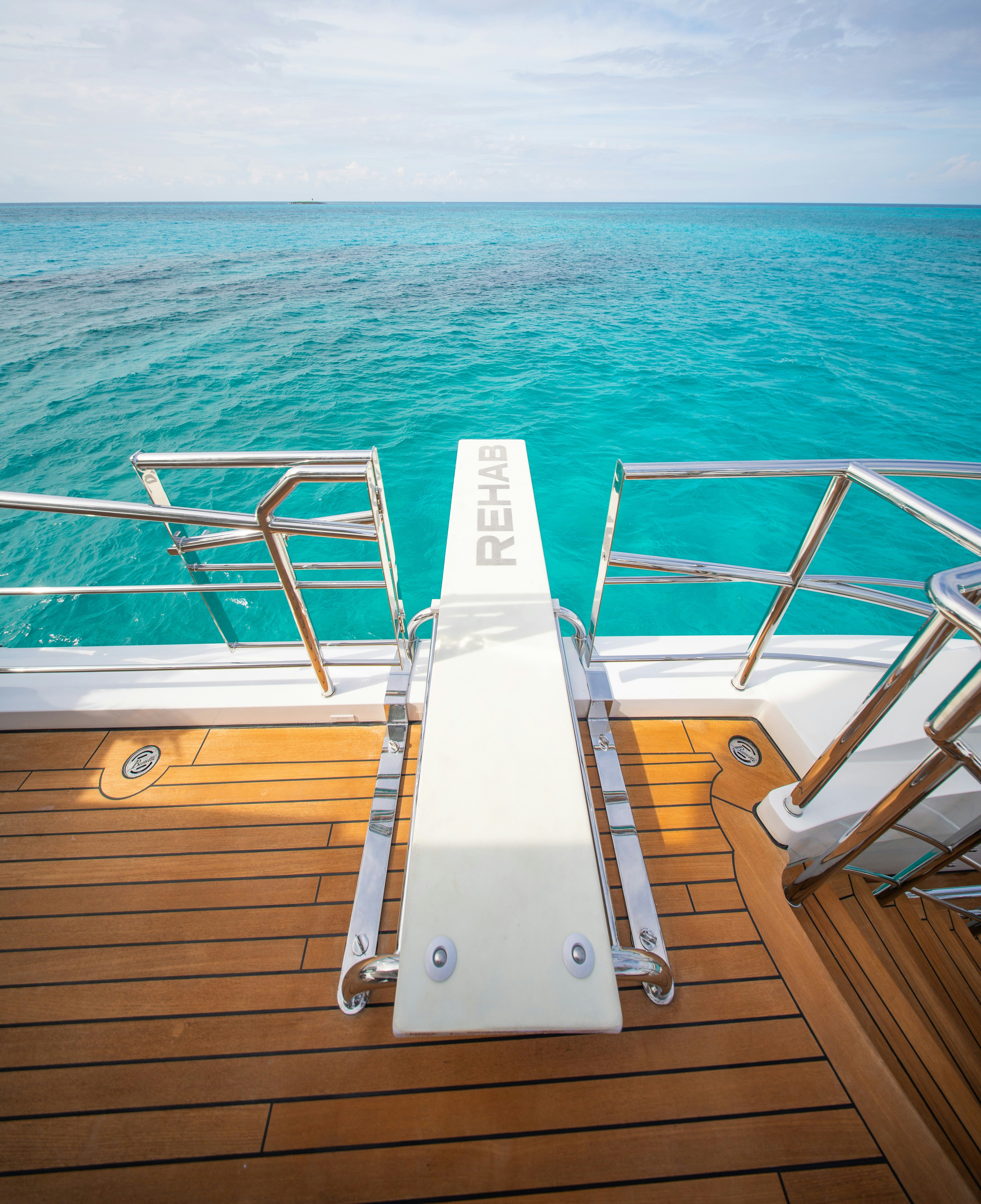 a boat on the water aboard REHAB Yacht for Sale