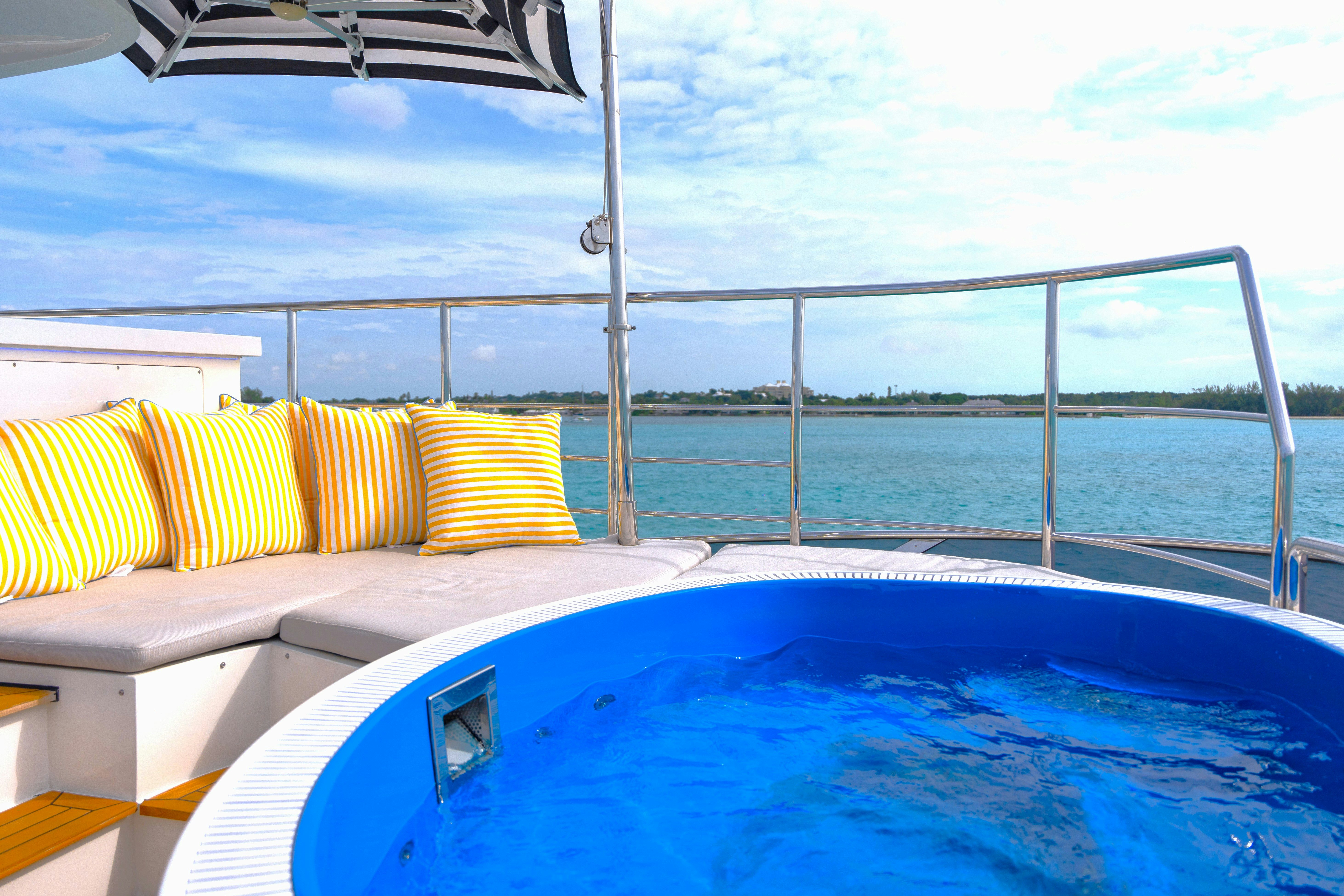 a pool on a boat aboard REHAB Yacht for Sale