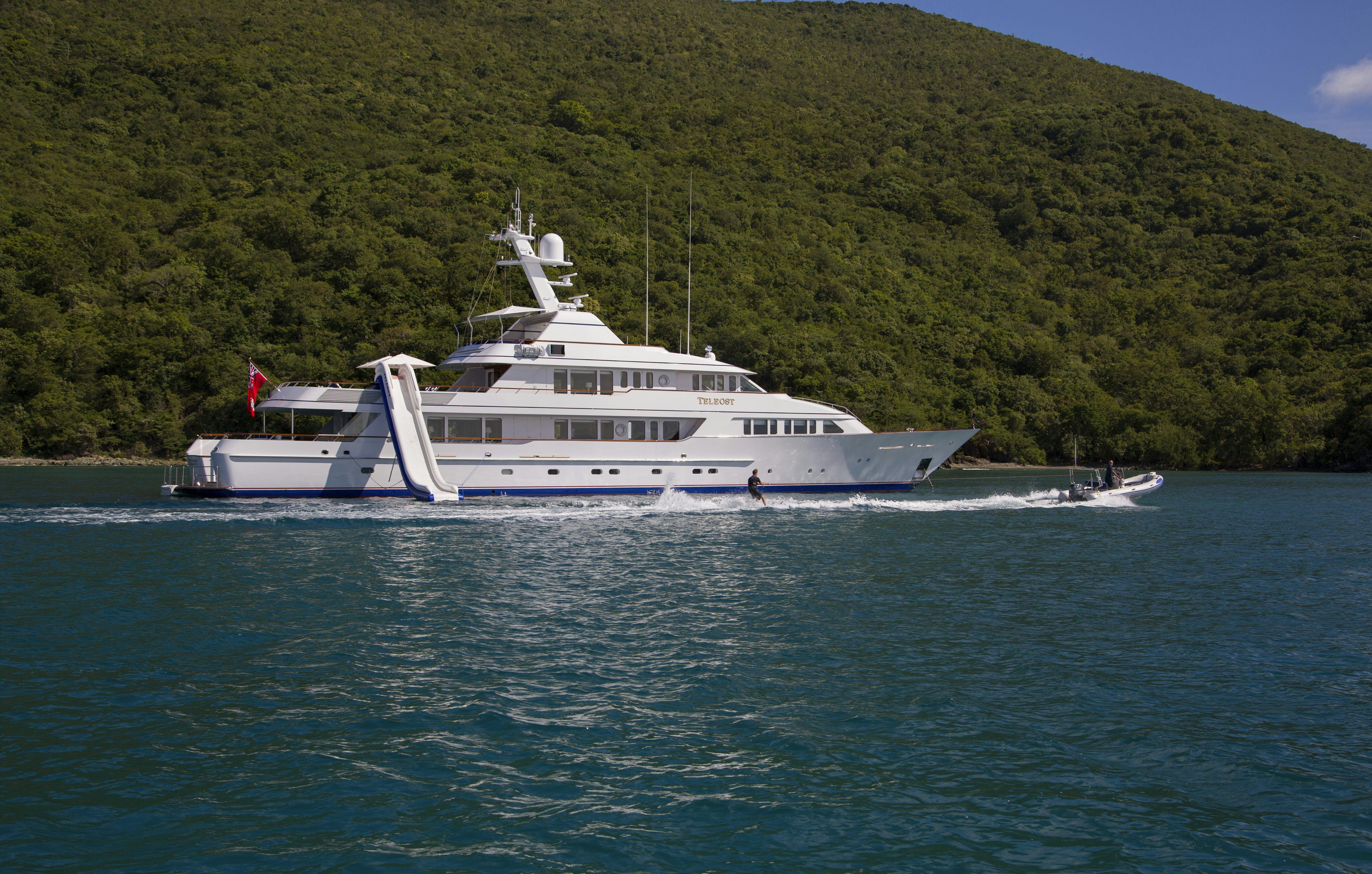 a boat on the water aboard TELEOST Yacht for Charter