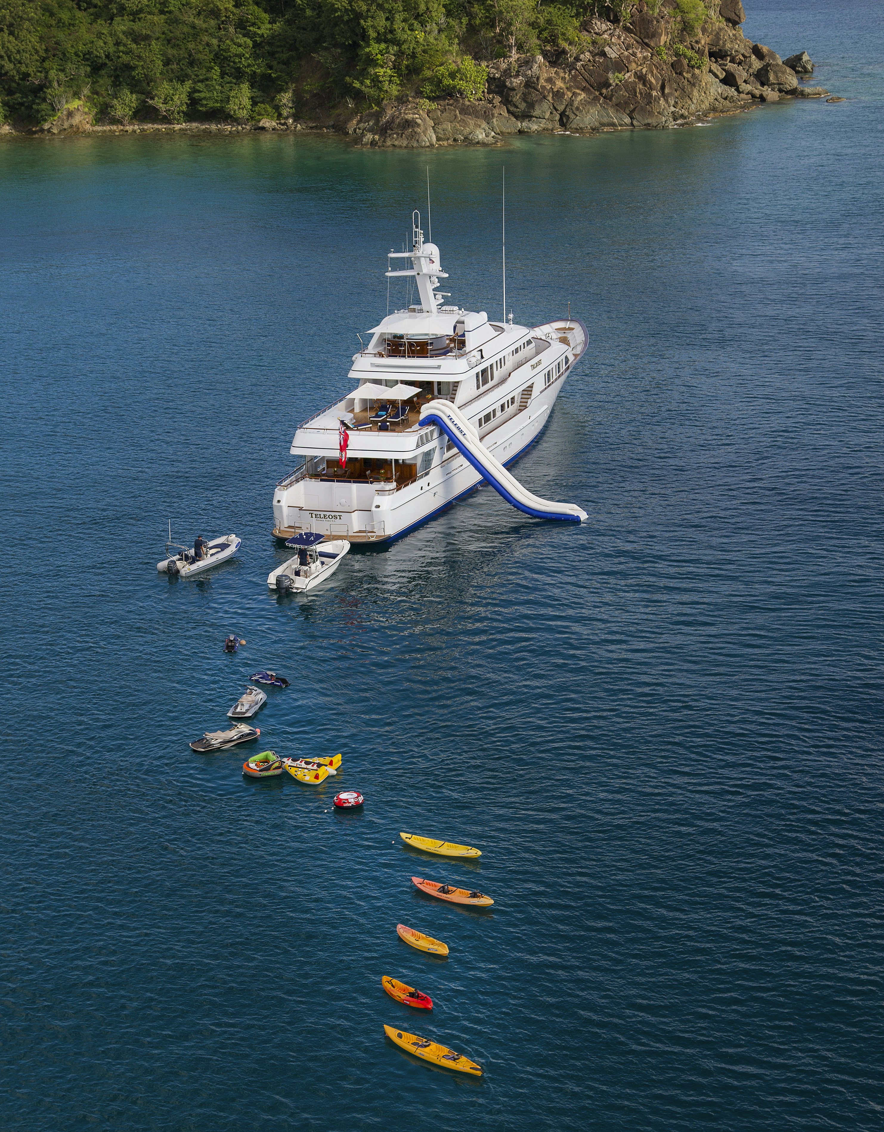 boats on the water aboard TELEOST Yacht for Charter