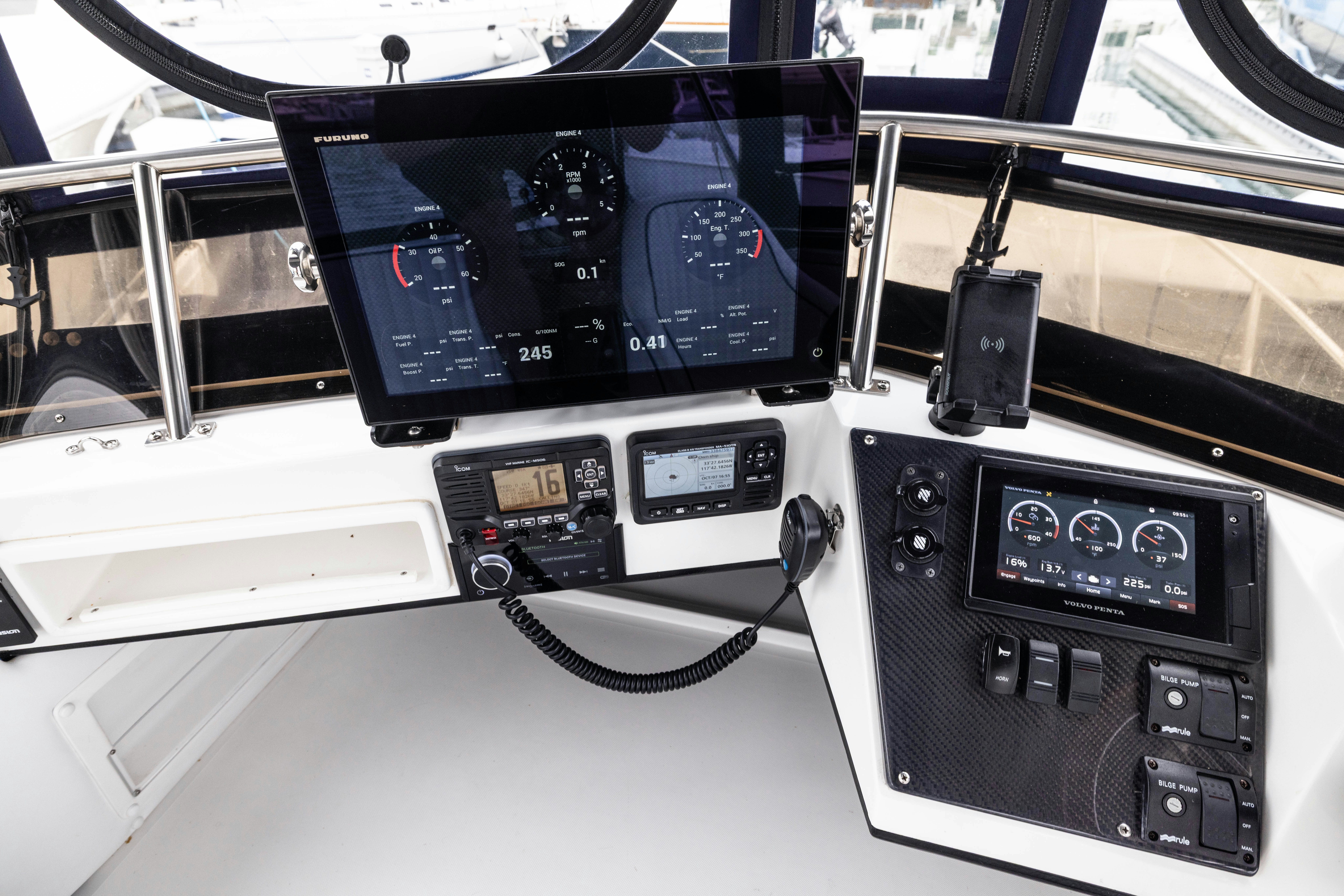 inside of a car aboard 5TH KID Yacht for Sale