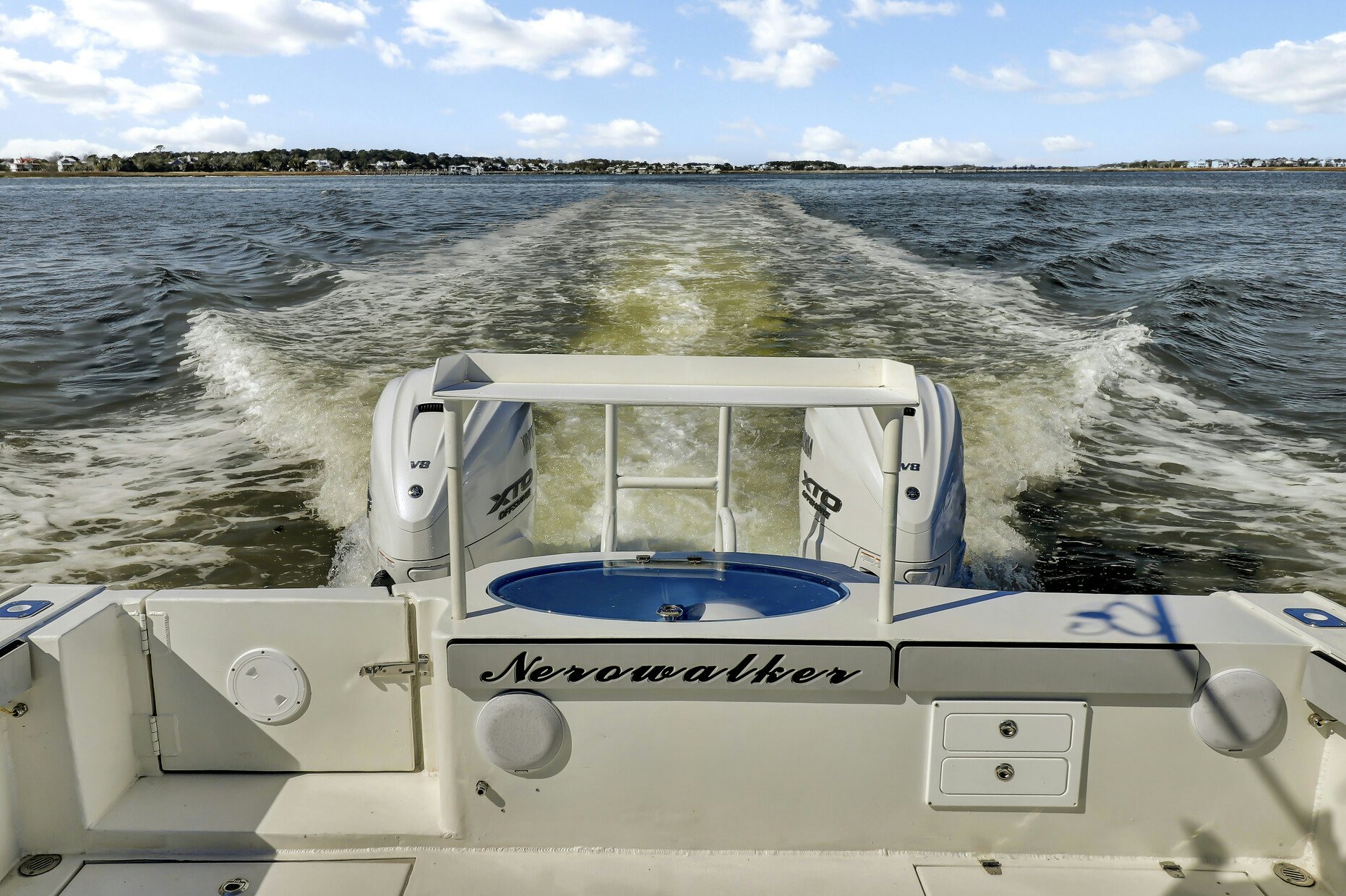 a boat on the water aboard OUR TRADE Yacht for Sale