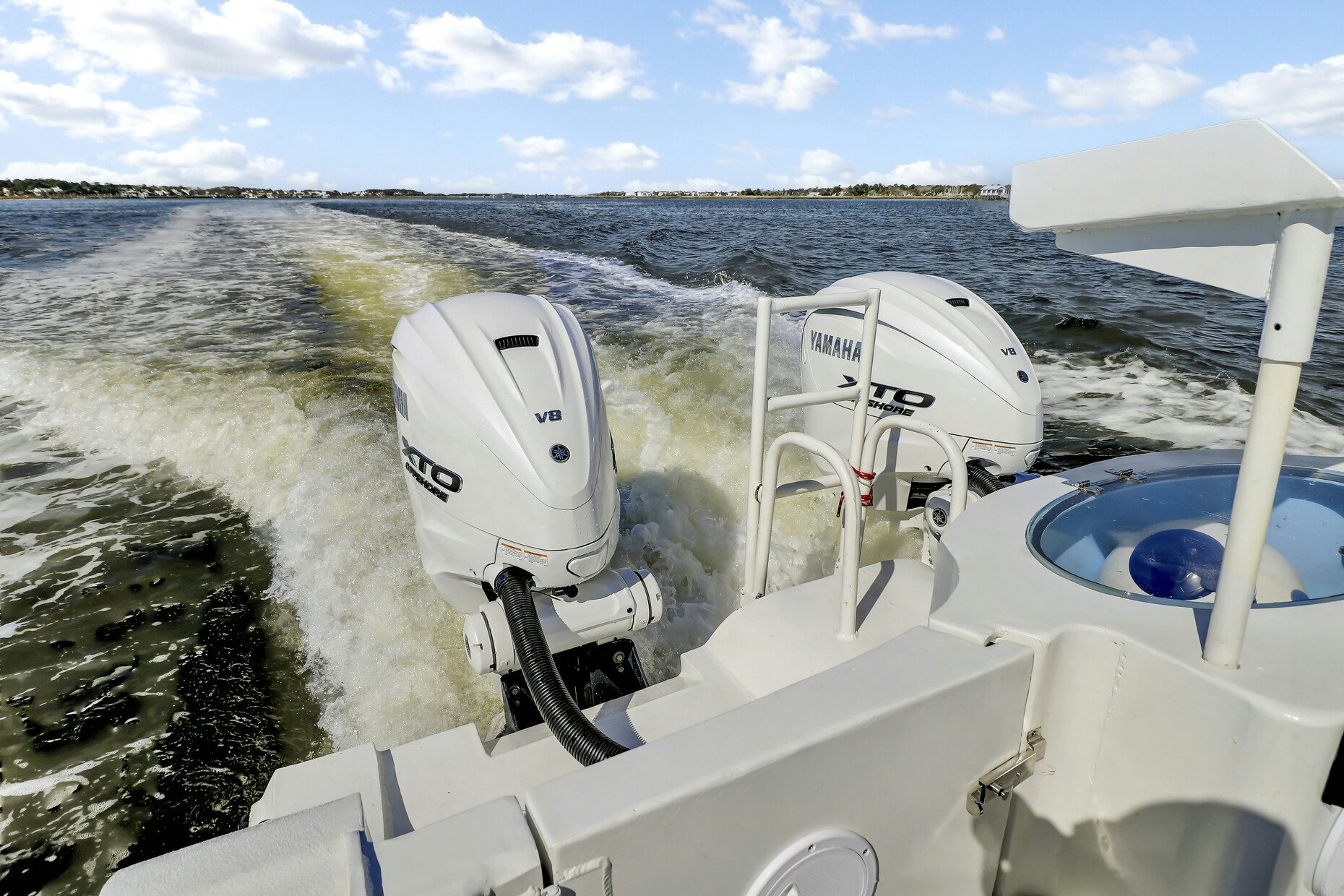 a boat on the water aboard OUR TRADE Yacht for Sale