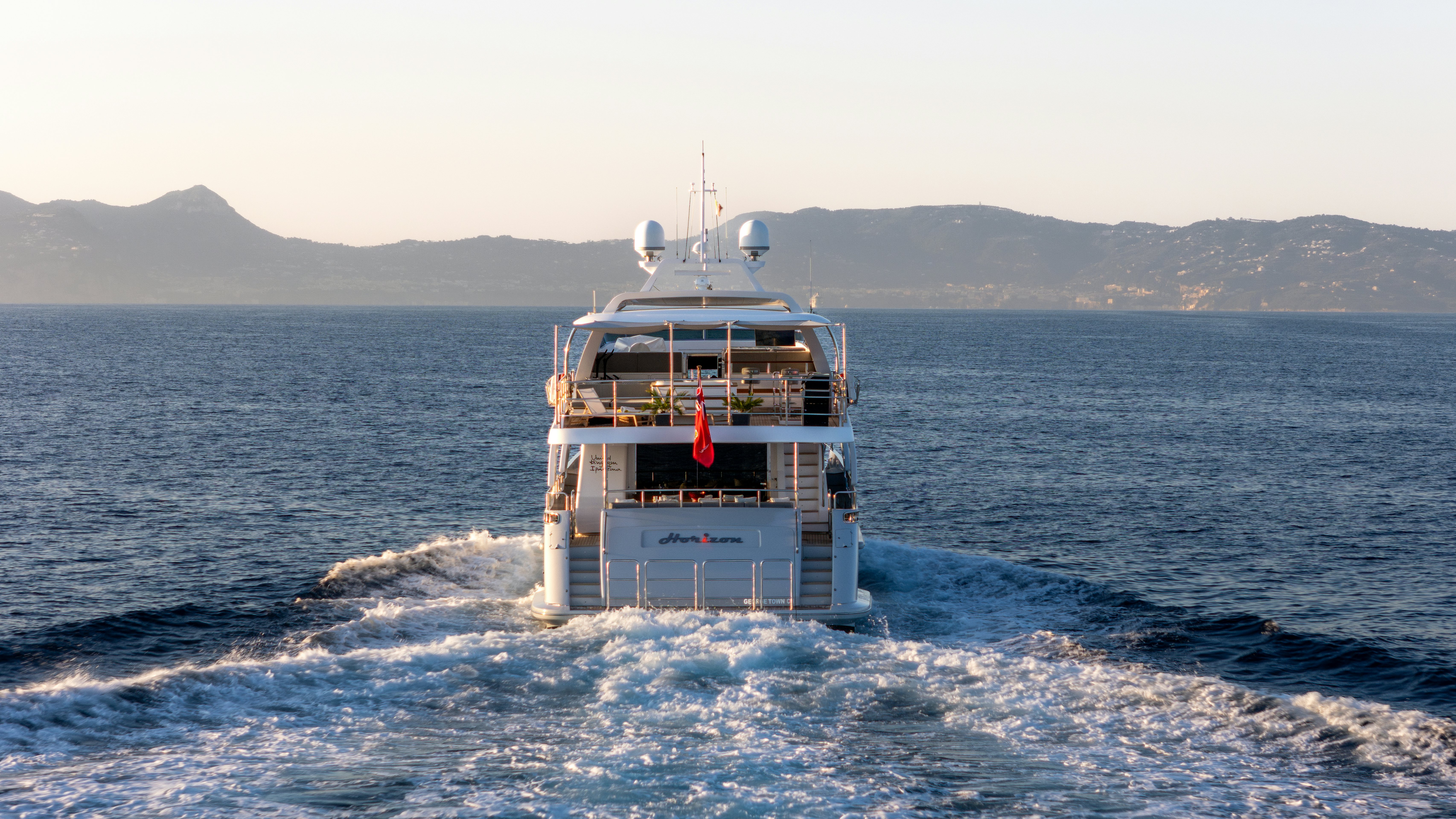 a boat on the water aboard HORIZON Yacht for Sale
