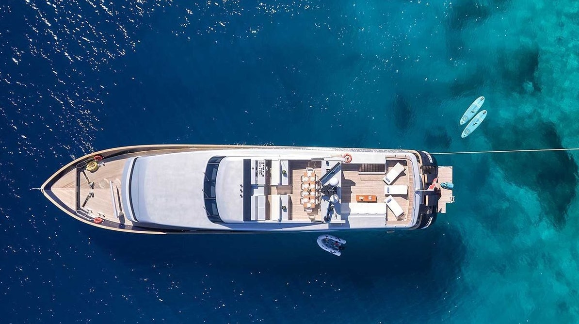a satellite in space aboard AMICI PER SEMPRE Yacht for Charter