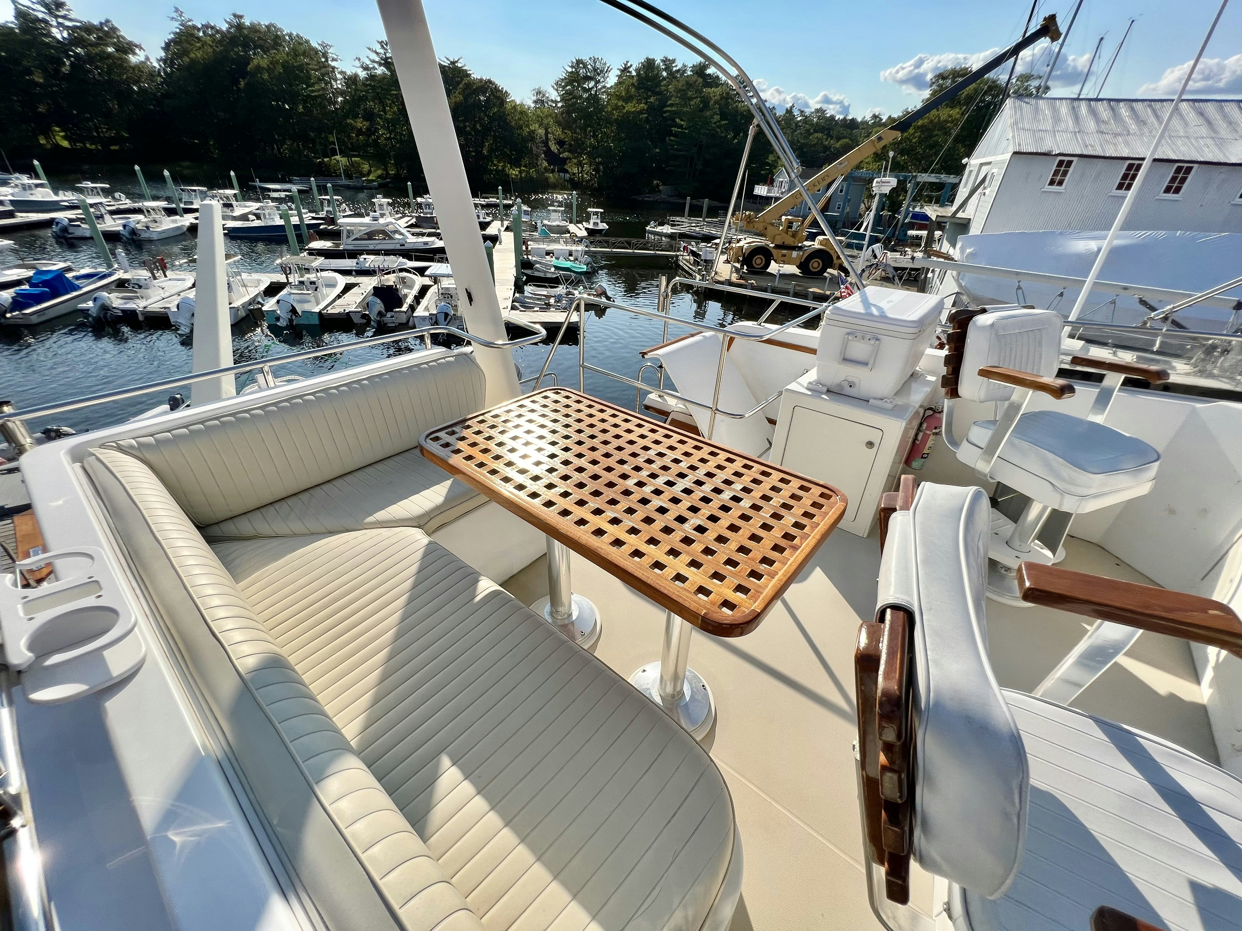 a boat docked at a pier aboard SWAMP FOX Yacht for Sale