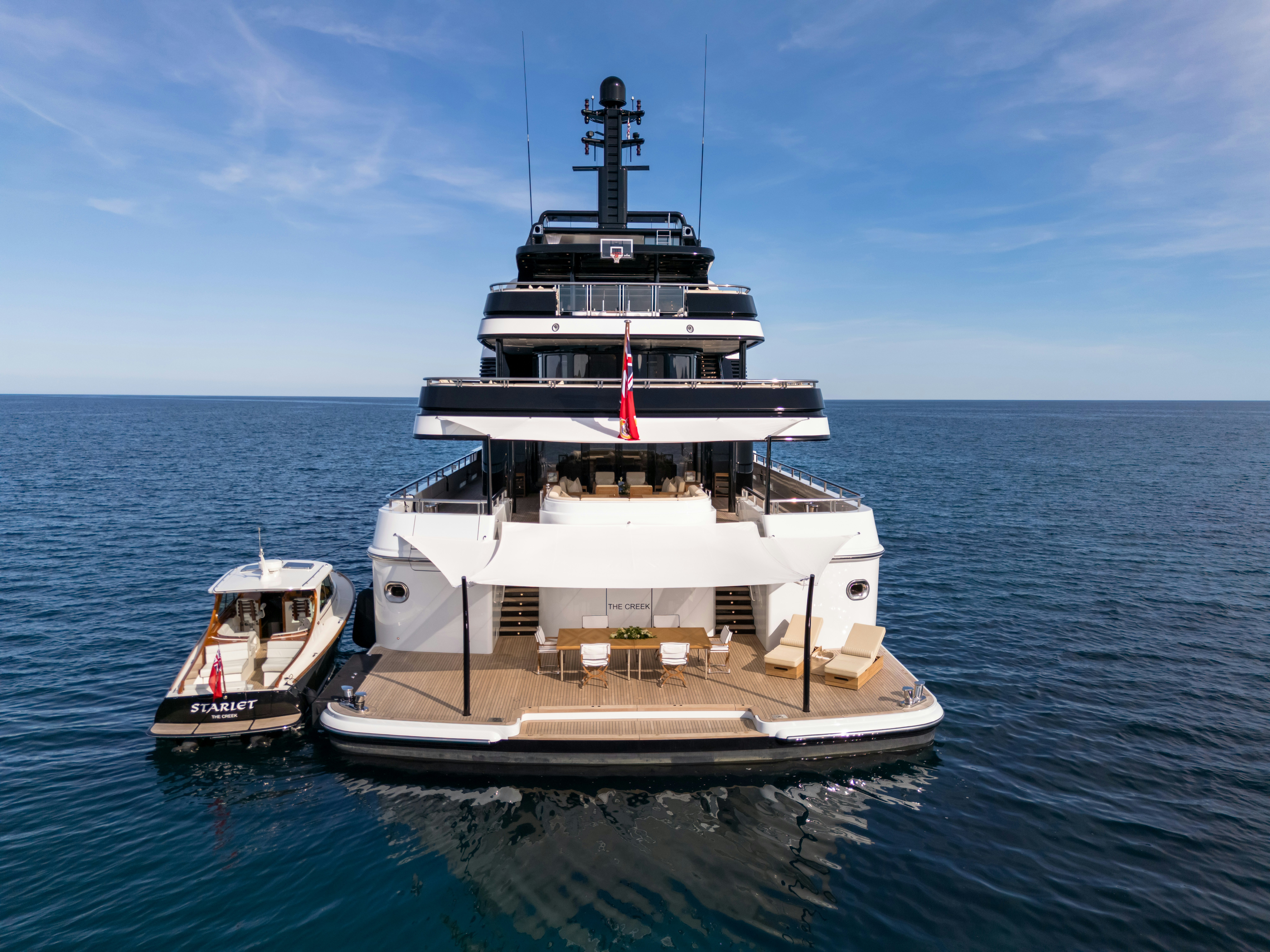 a boat on the water aboard STARFIRE Yacht for Charter
