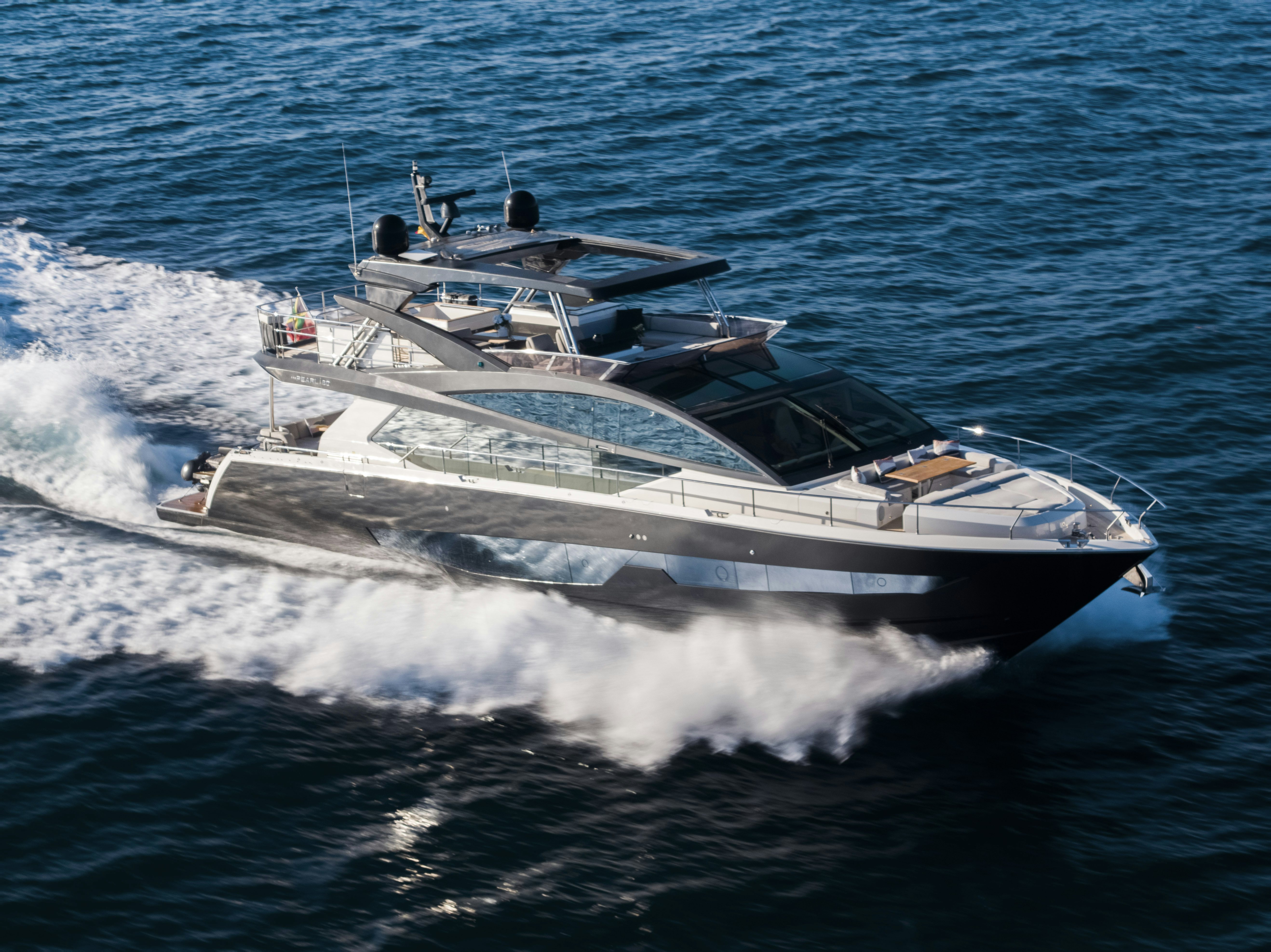 a boat on the water aboard OMNIA Yacht for Sale