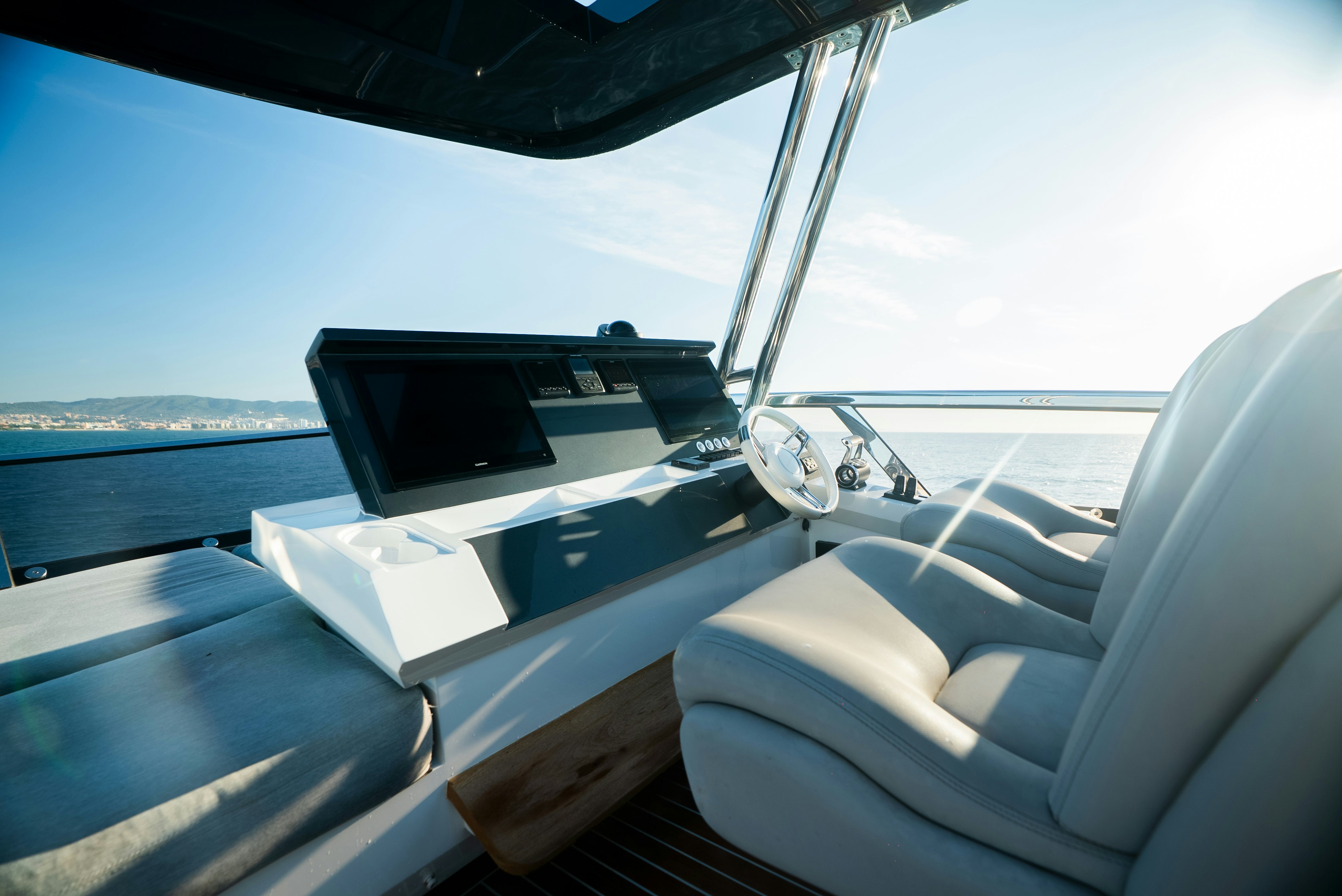 a boat on the water aboard OMNIA Yacht for Sale