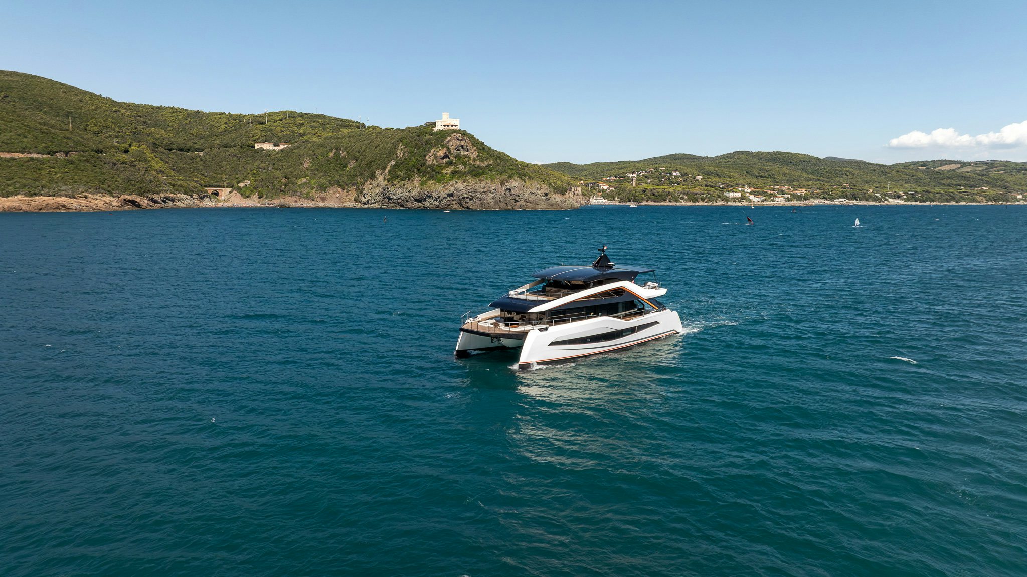 a boat in the water aboard ACALI Yacht for Sale