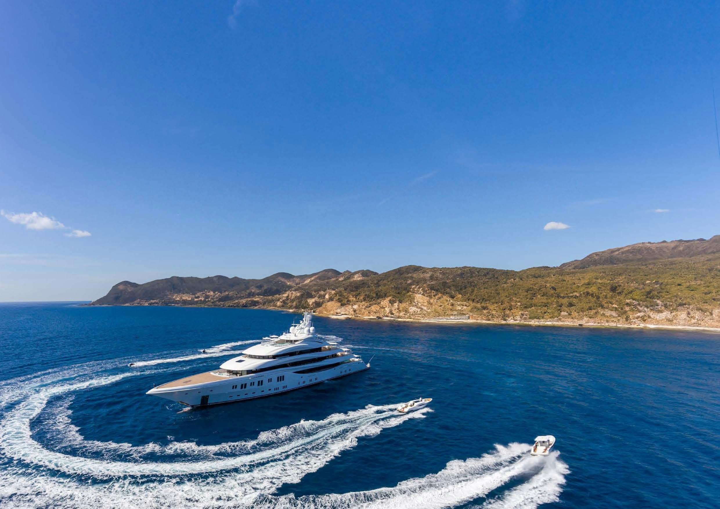 a boat on the water aboard LADY LARA Yacht for Sale