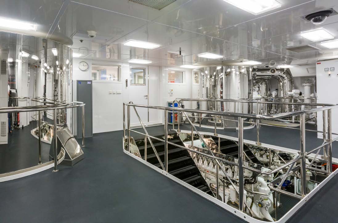 a room with machinery aboard LADY LARA Yacht for Sale