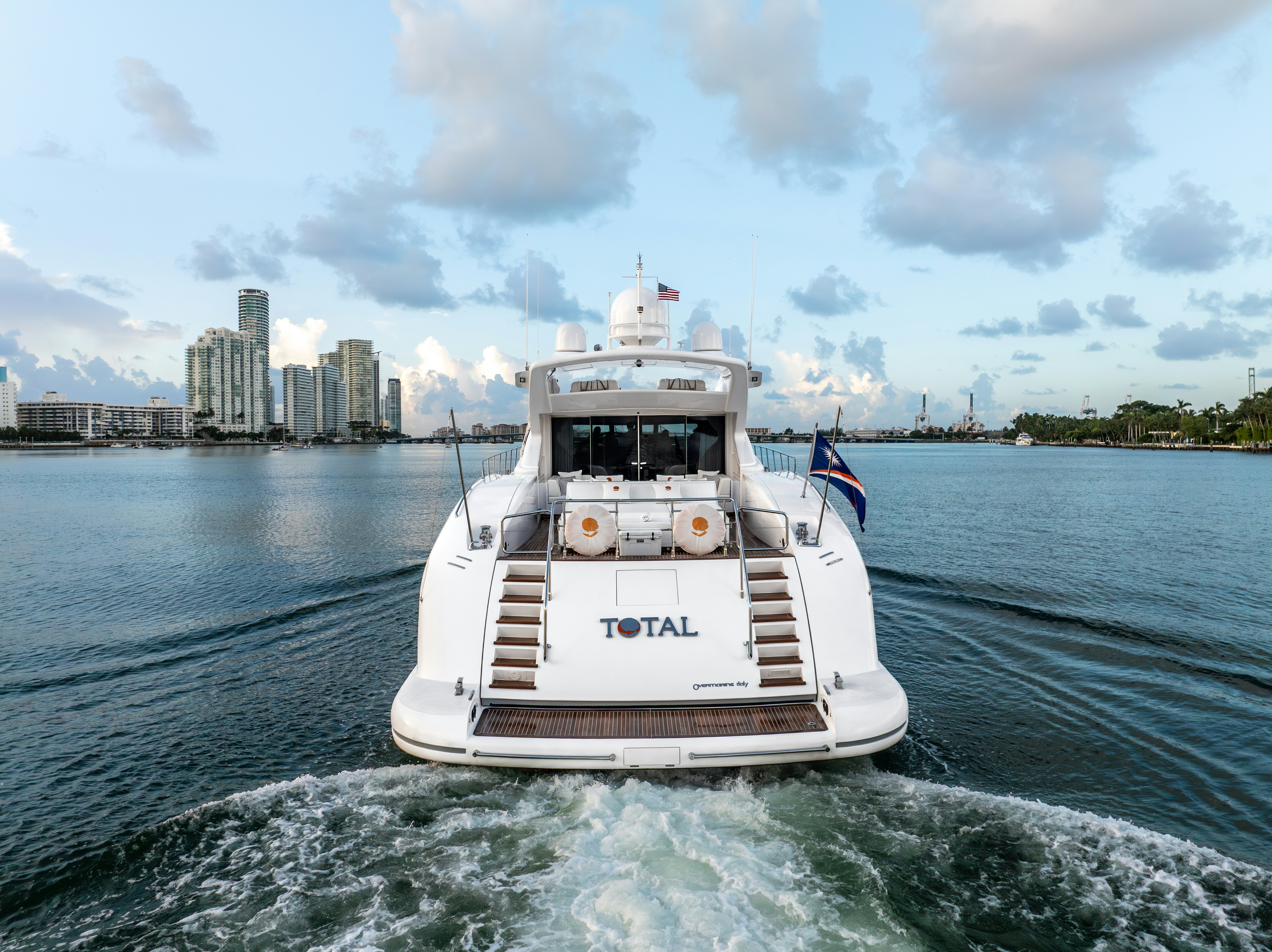 a boat on the water aboard TOTAL Yacht for Sale