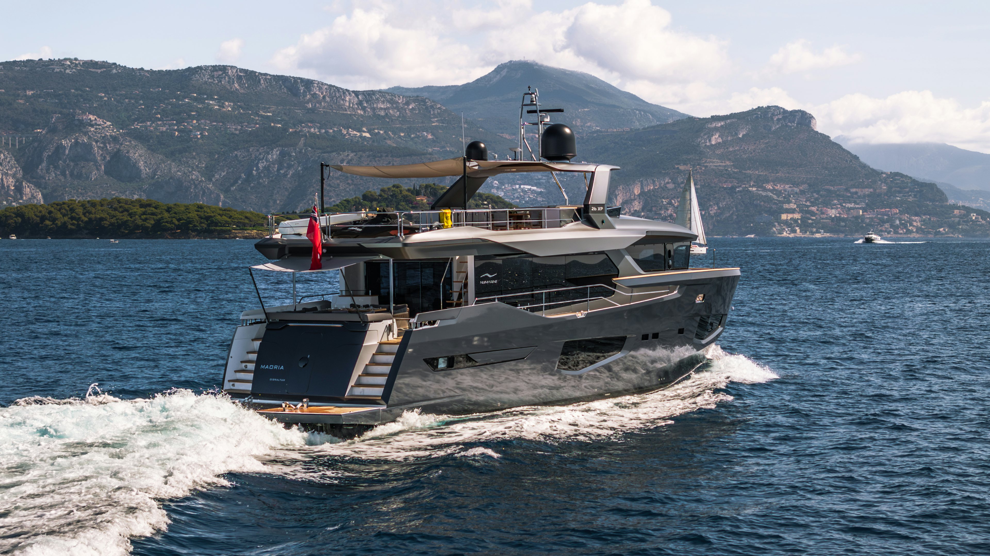 a boat on the water aboard MAORIA Yacht for Sale