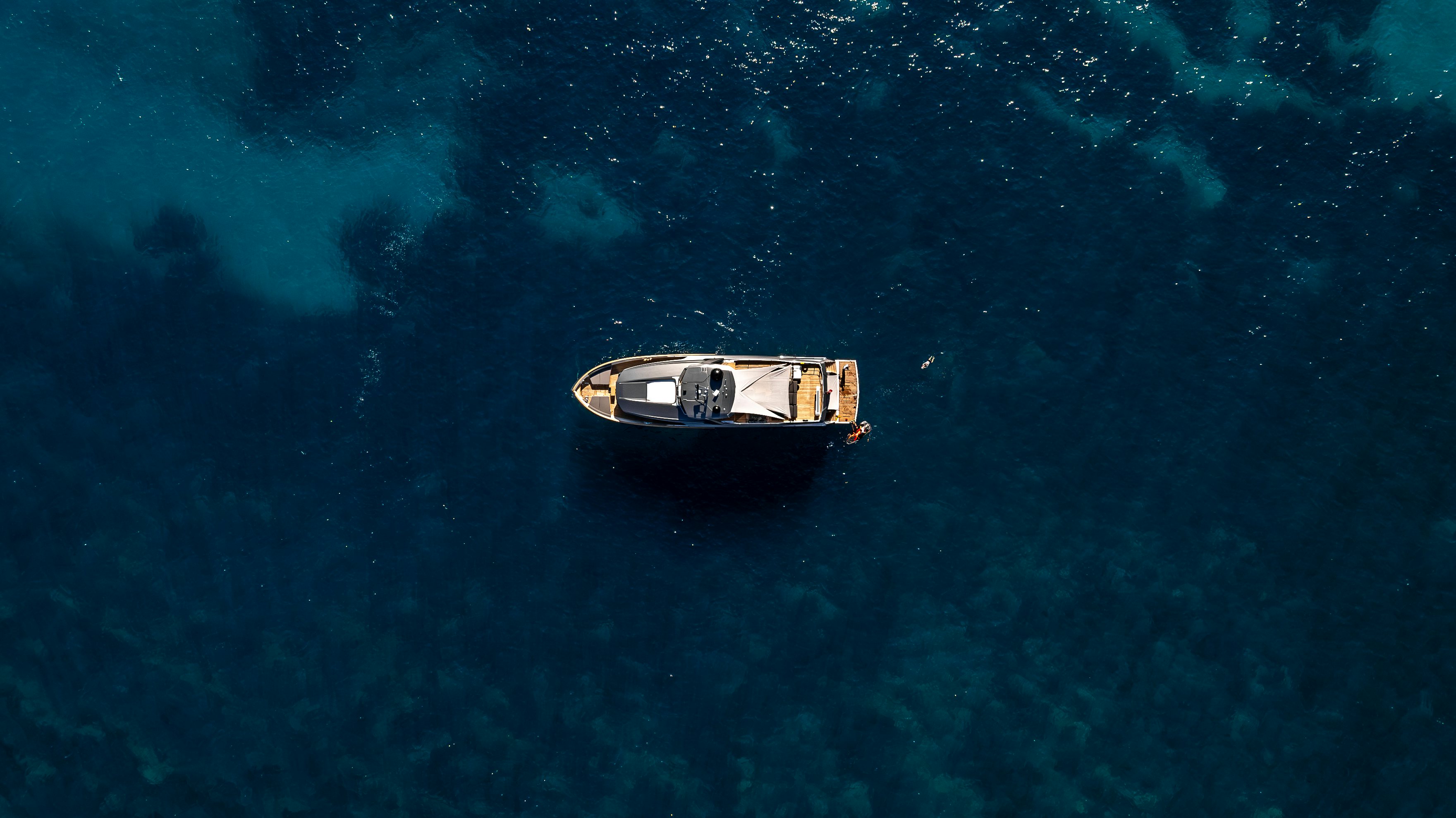 a boat in the water aboard MAORIA Yacht for Sale