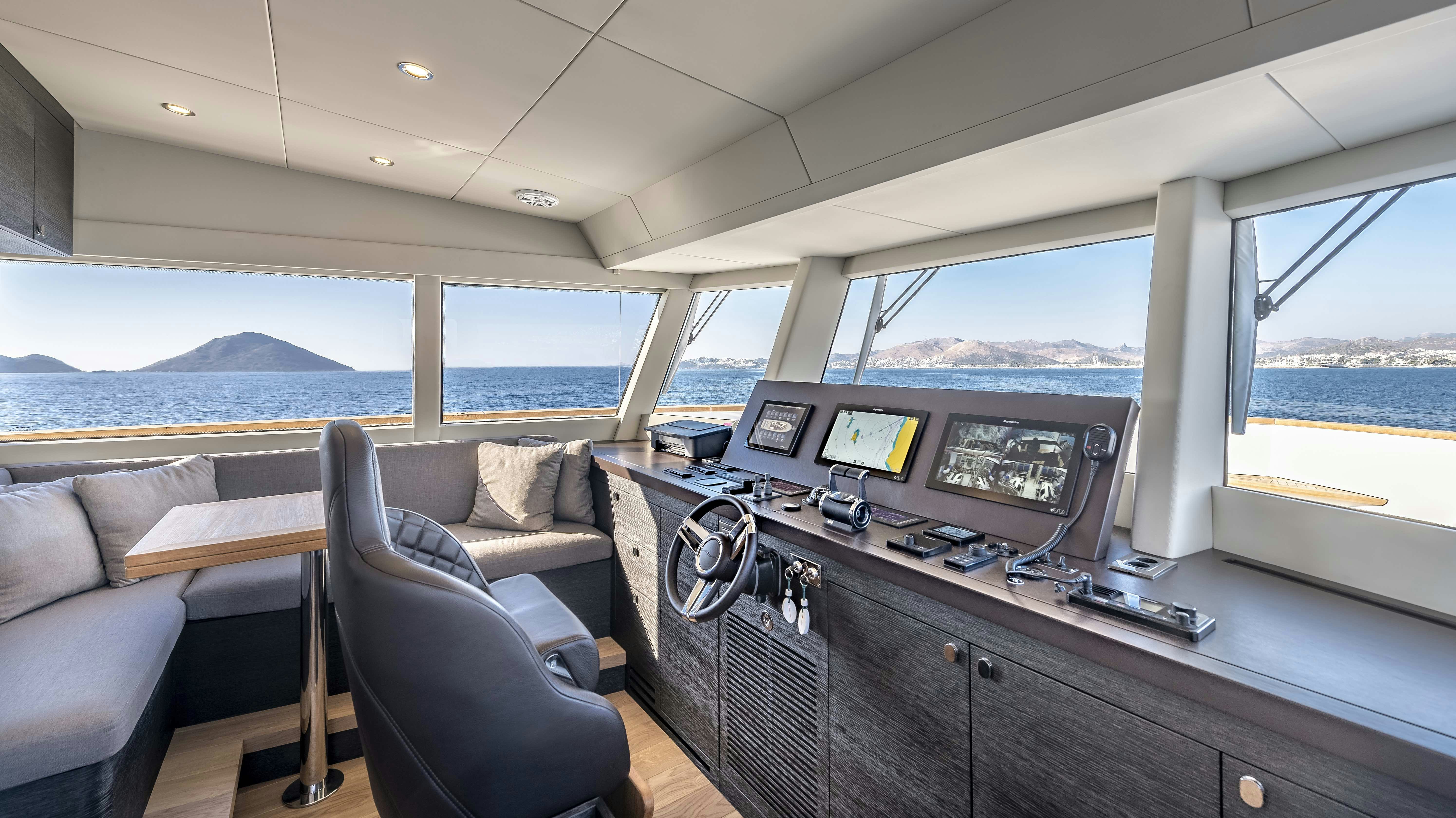 inside of a boat aboard MAORIA Yacht for Sale