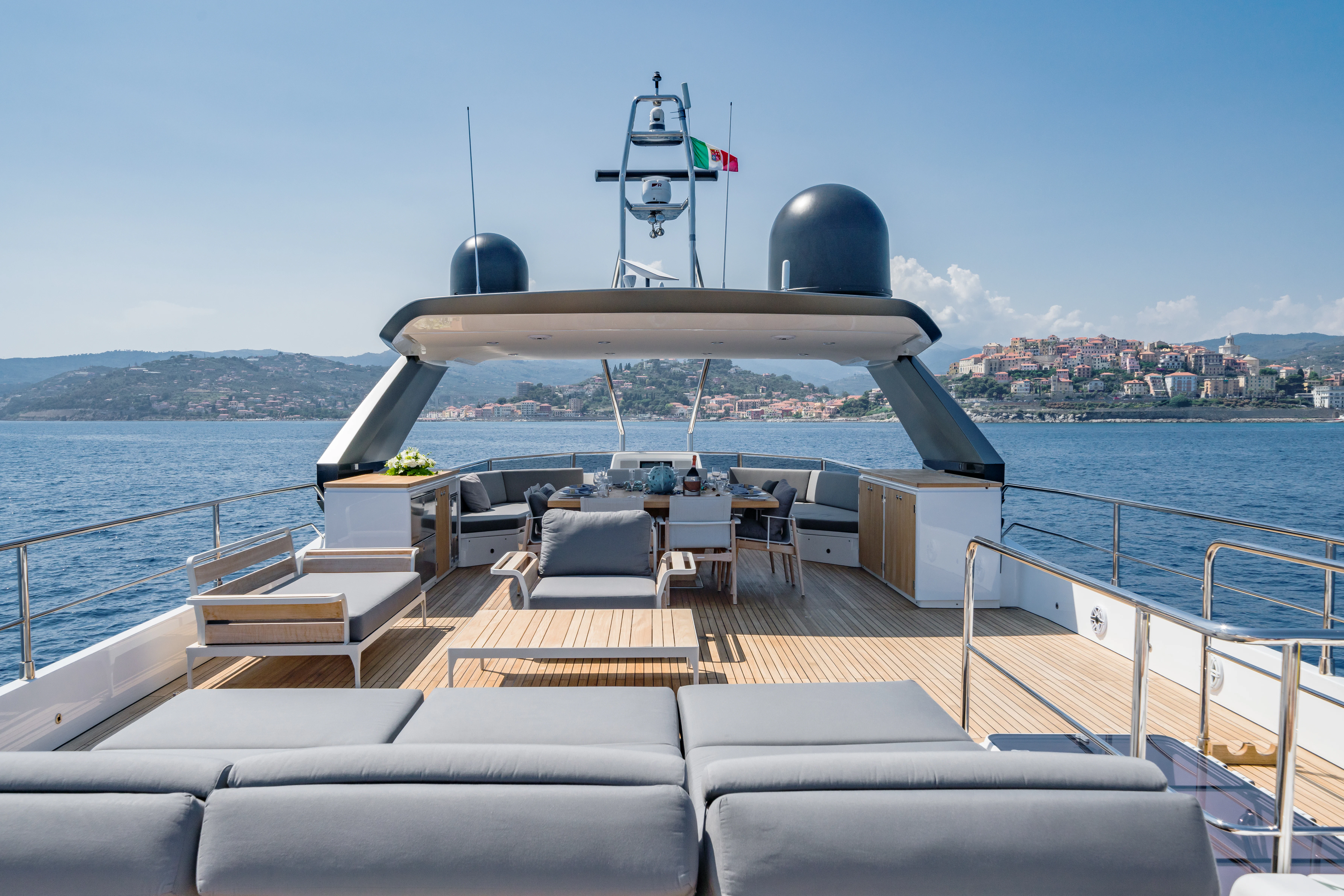 a boat on the water aboard MAORIA Yacht for Charter