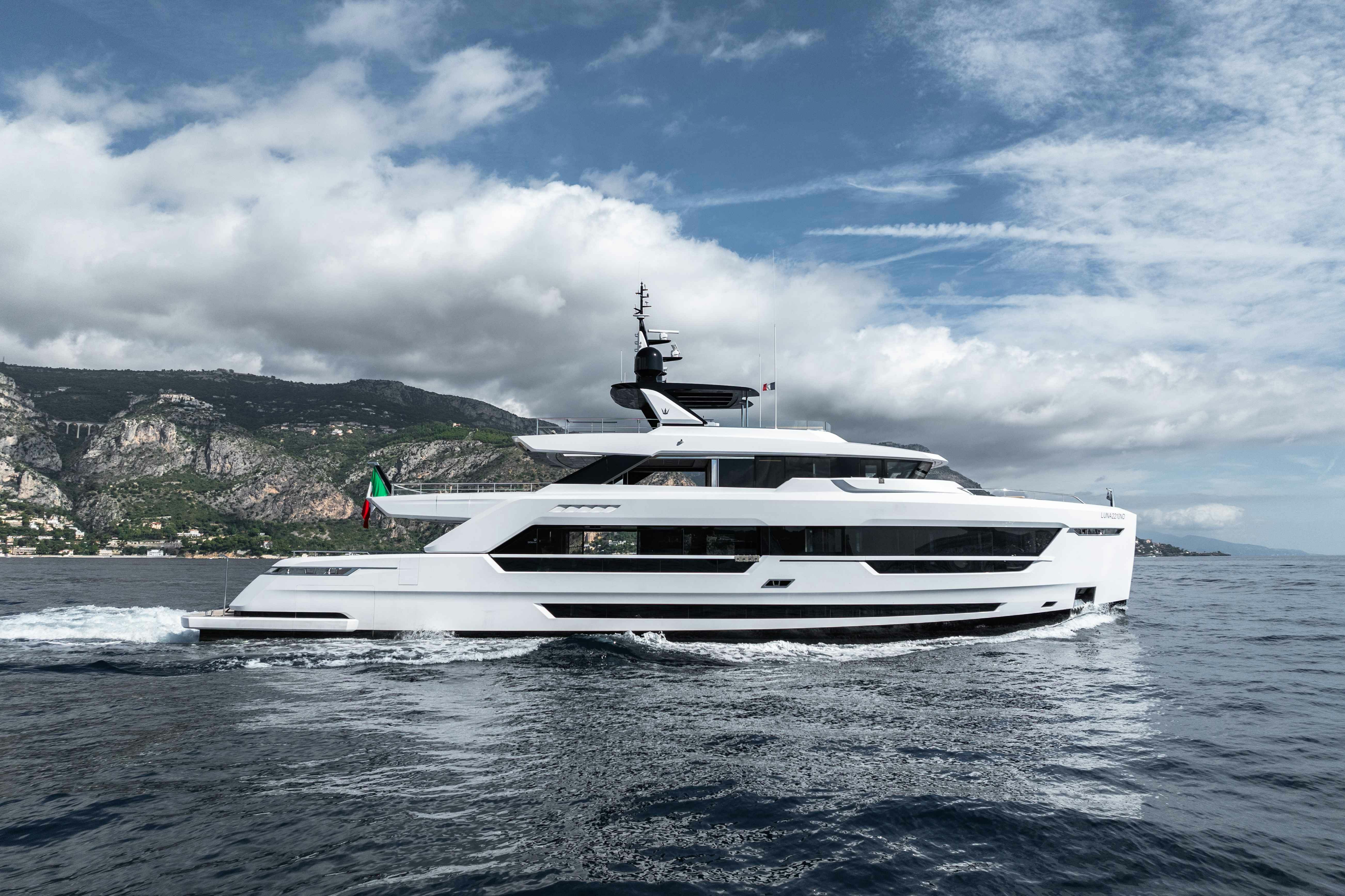 a boat in the water aboard OCEAN KING DUCALE 120 Yacht for Sale