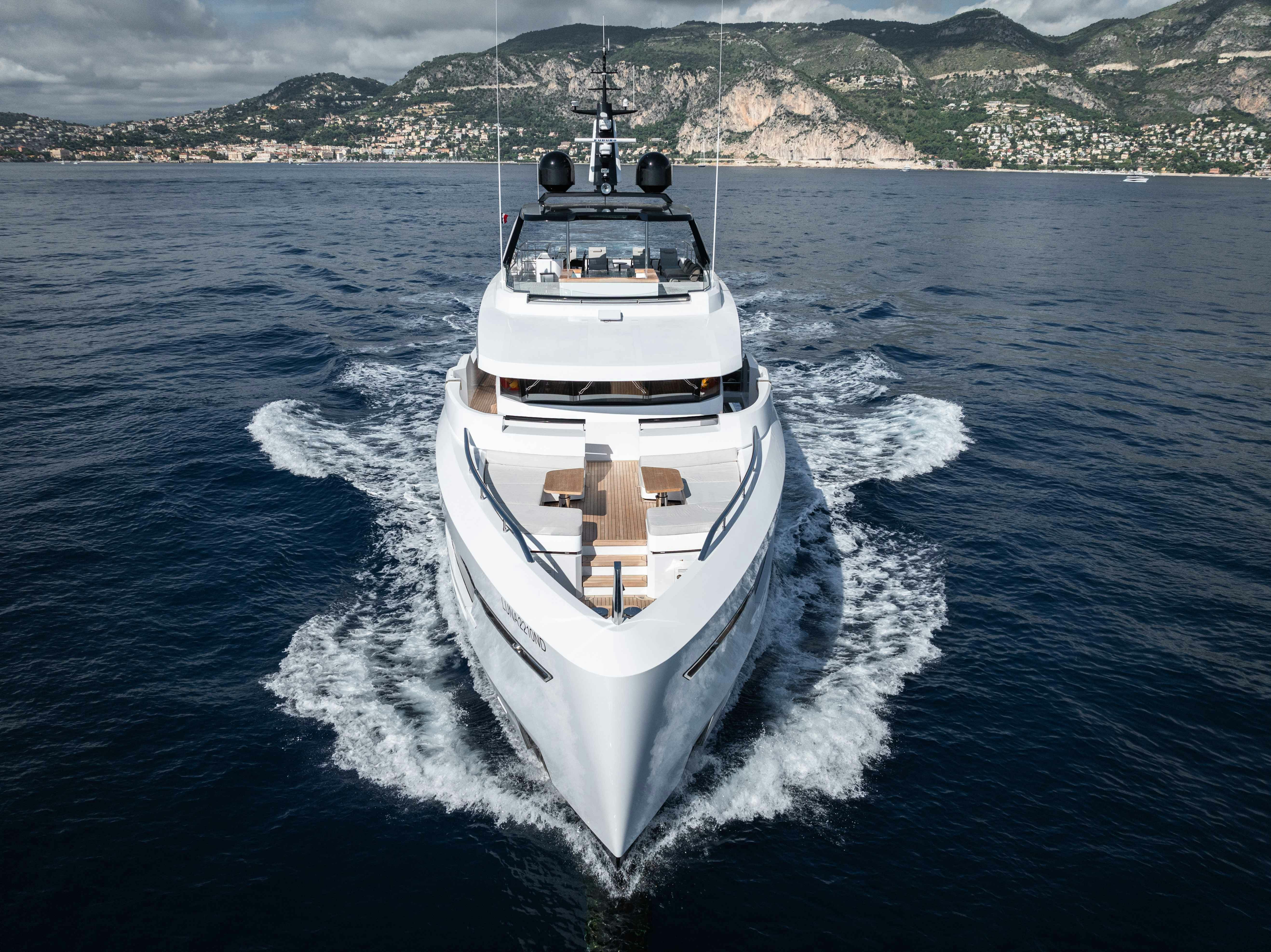 a ship in the water aboard OCEAN KING DUCALE 120 Yacht for Sale
