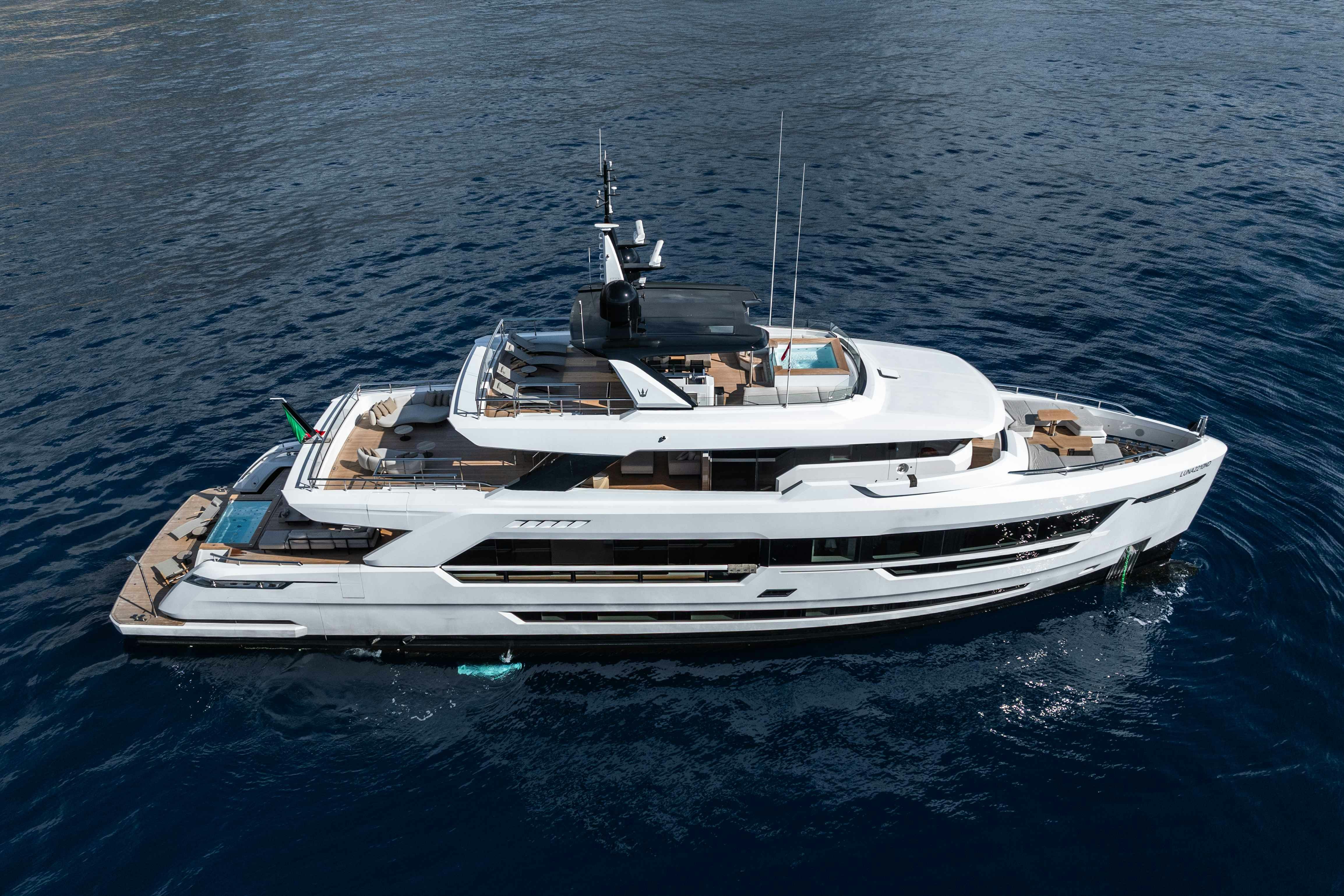 a boat on the water aboard OCEAN KING DUCALE 120 Yacht for Sale