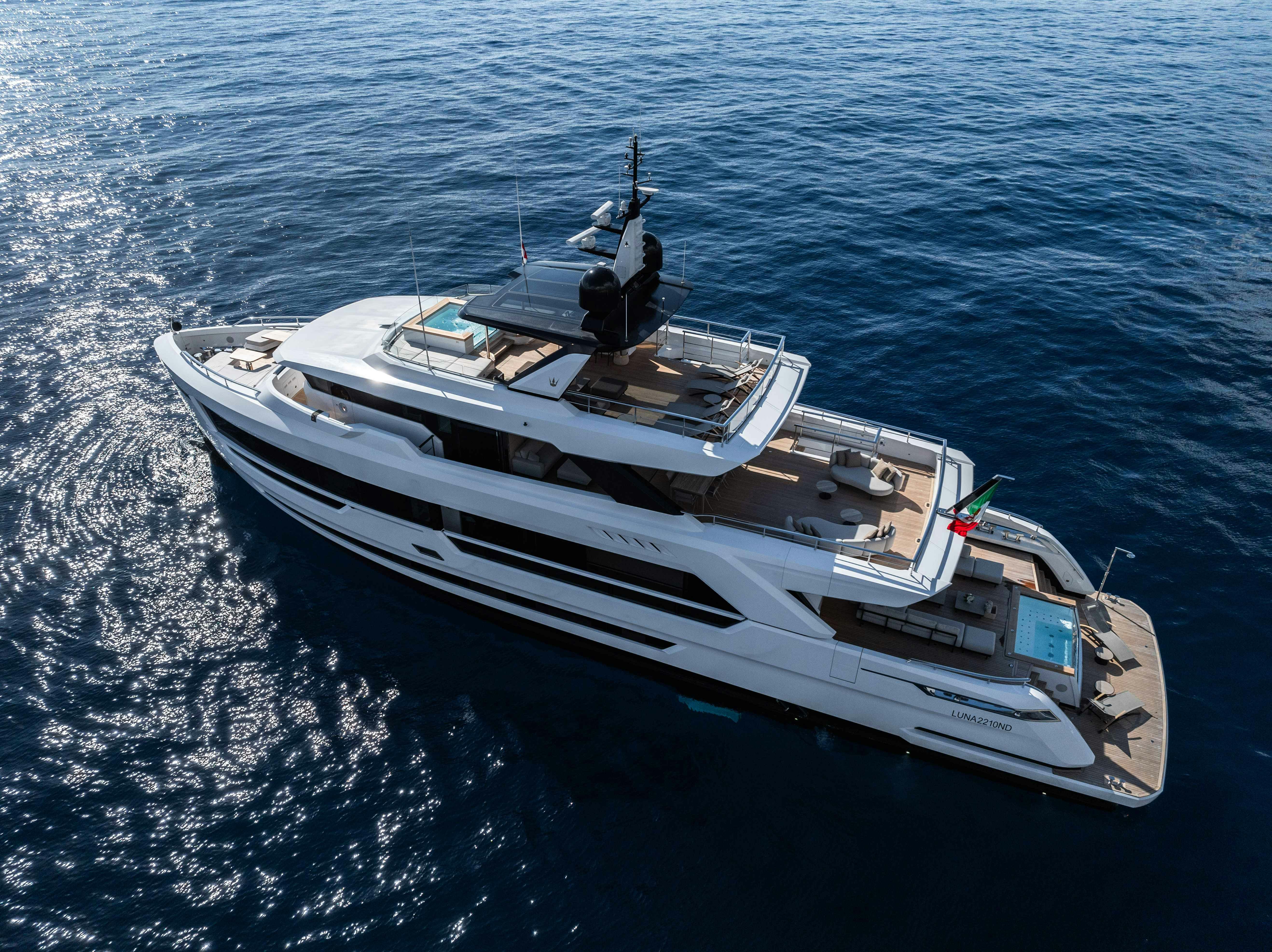 a ship in the water aboard OCEAN KING DUCALE 120 Yacht for Sale