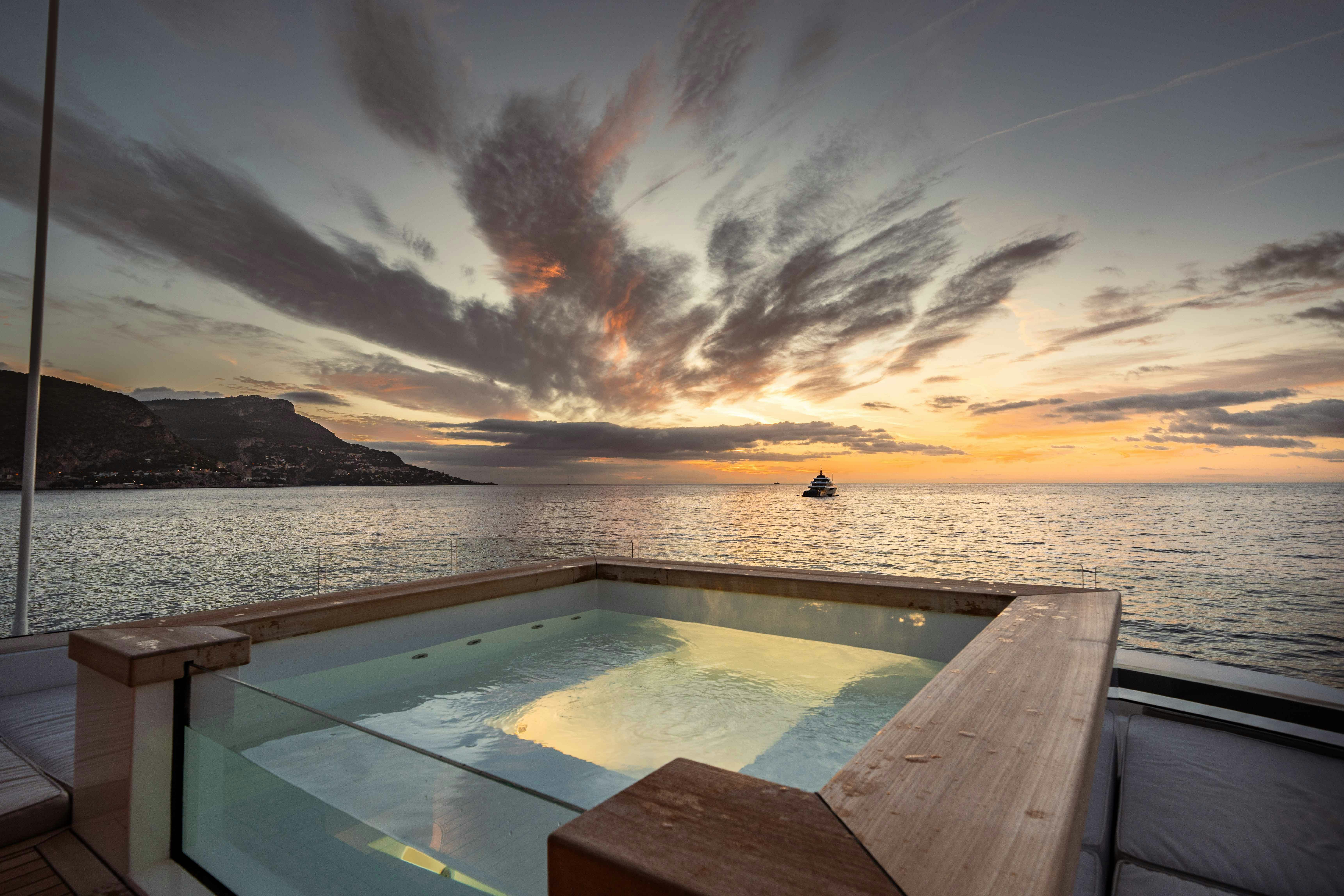 a boat in the water aboard OCEAN KING DUCALE 120 Yacht for Sale