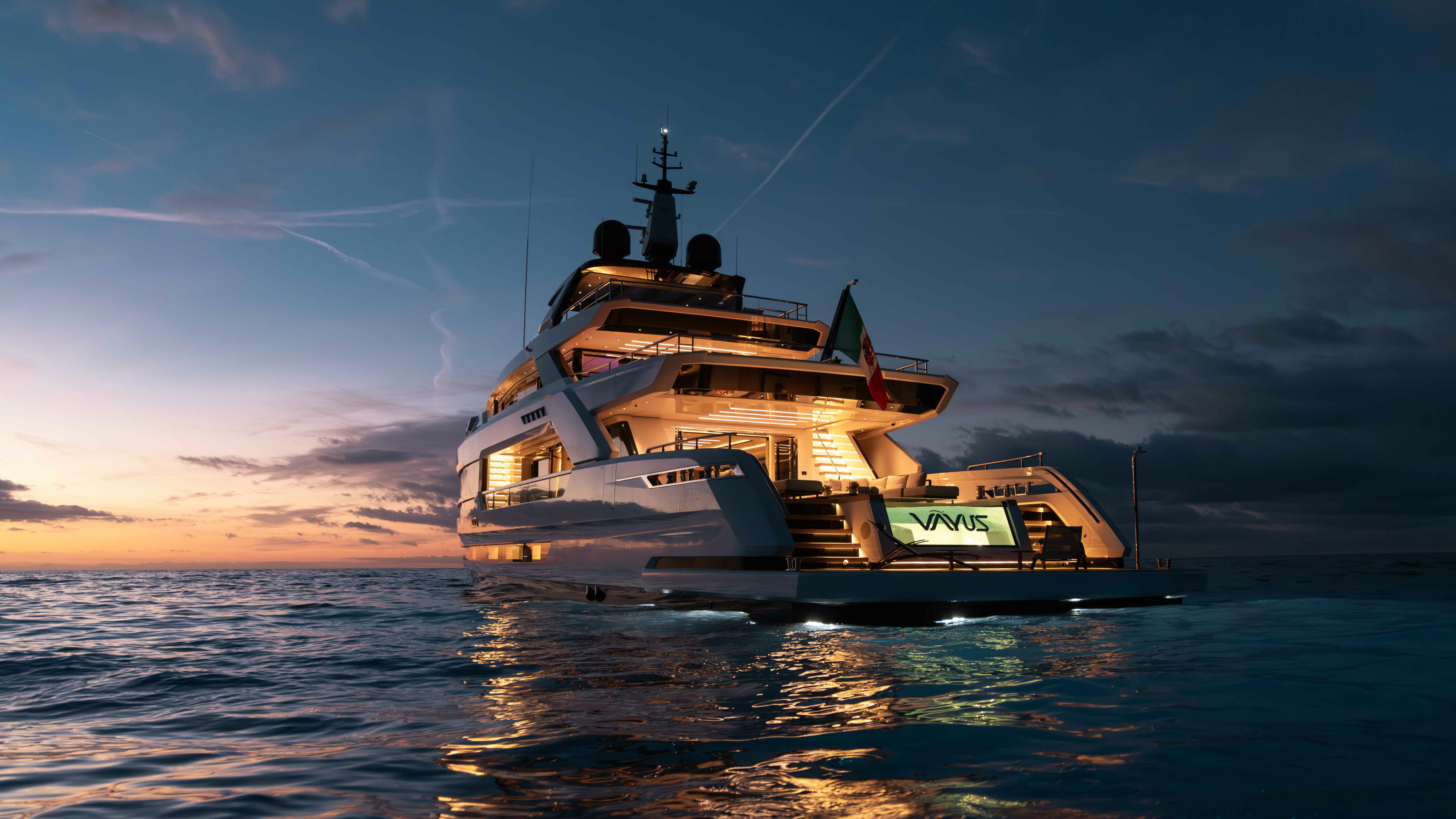 a boat in the water aboard OCEAN KING DUCALE 120 Yacht for Sale