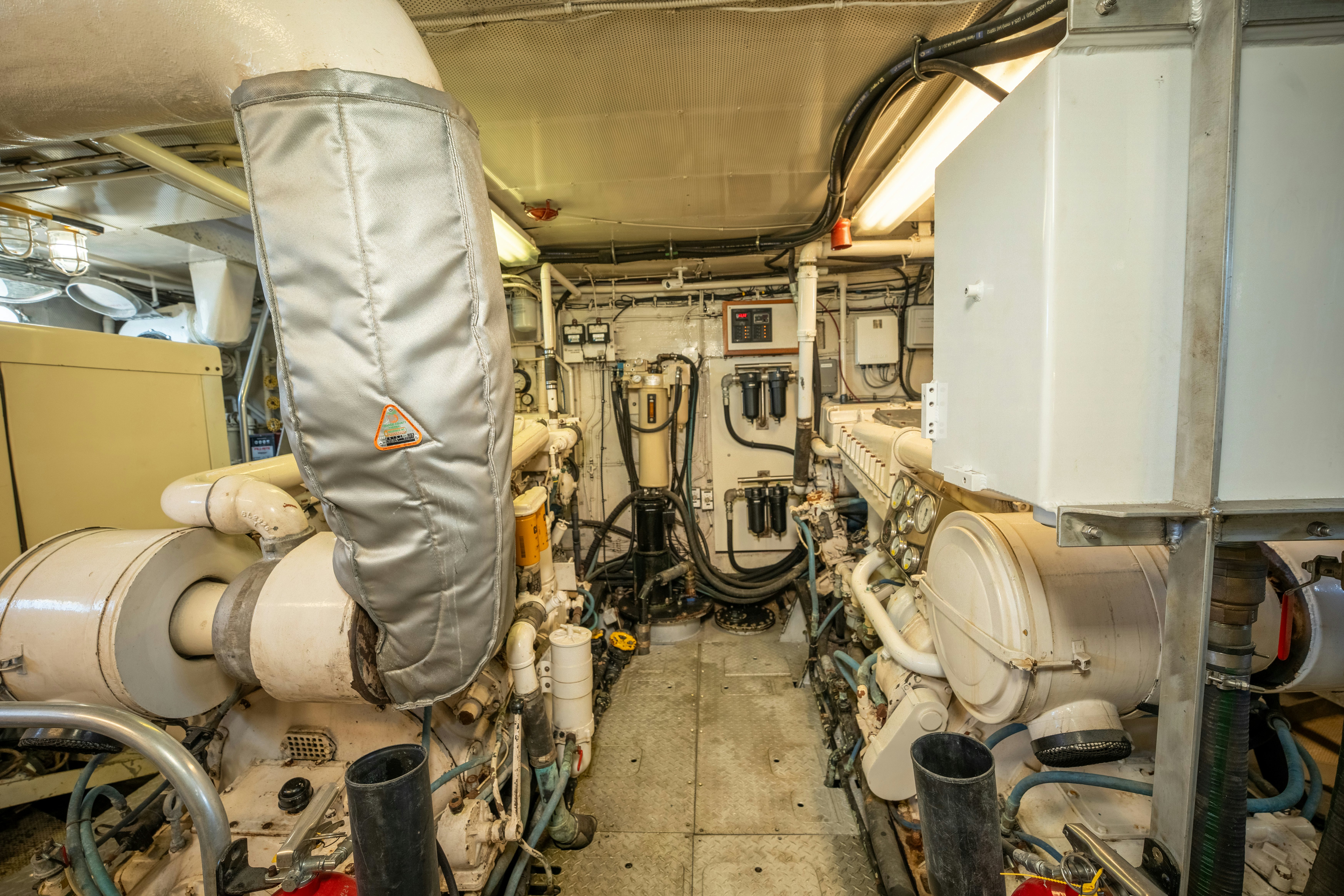 a large machine in a room aboard NORDIC STAR Yacht for Sale