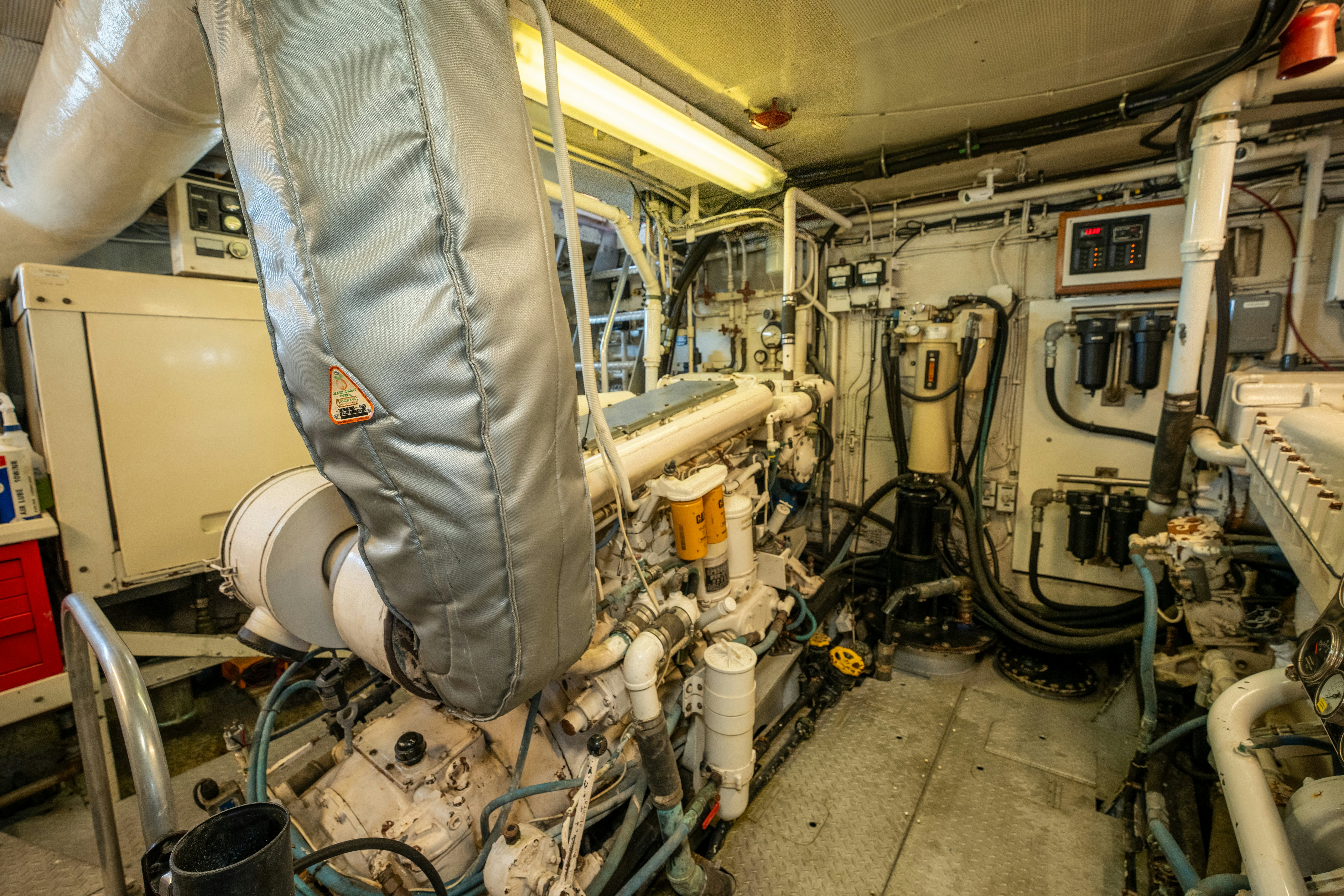 a large machine with pipes aboard NORDIC STAR Yacht for Sale